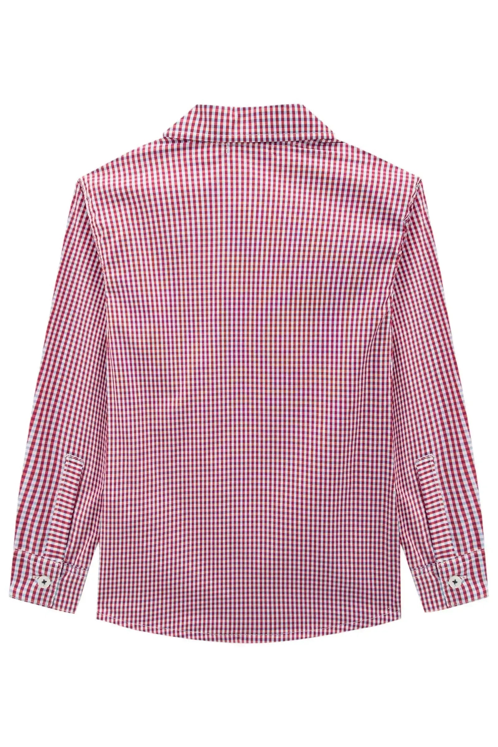 Camisa em Tricoline Xadrez 92039 LucBoo Infantil Menino