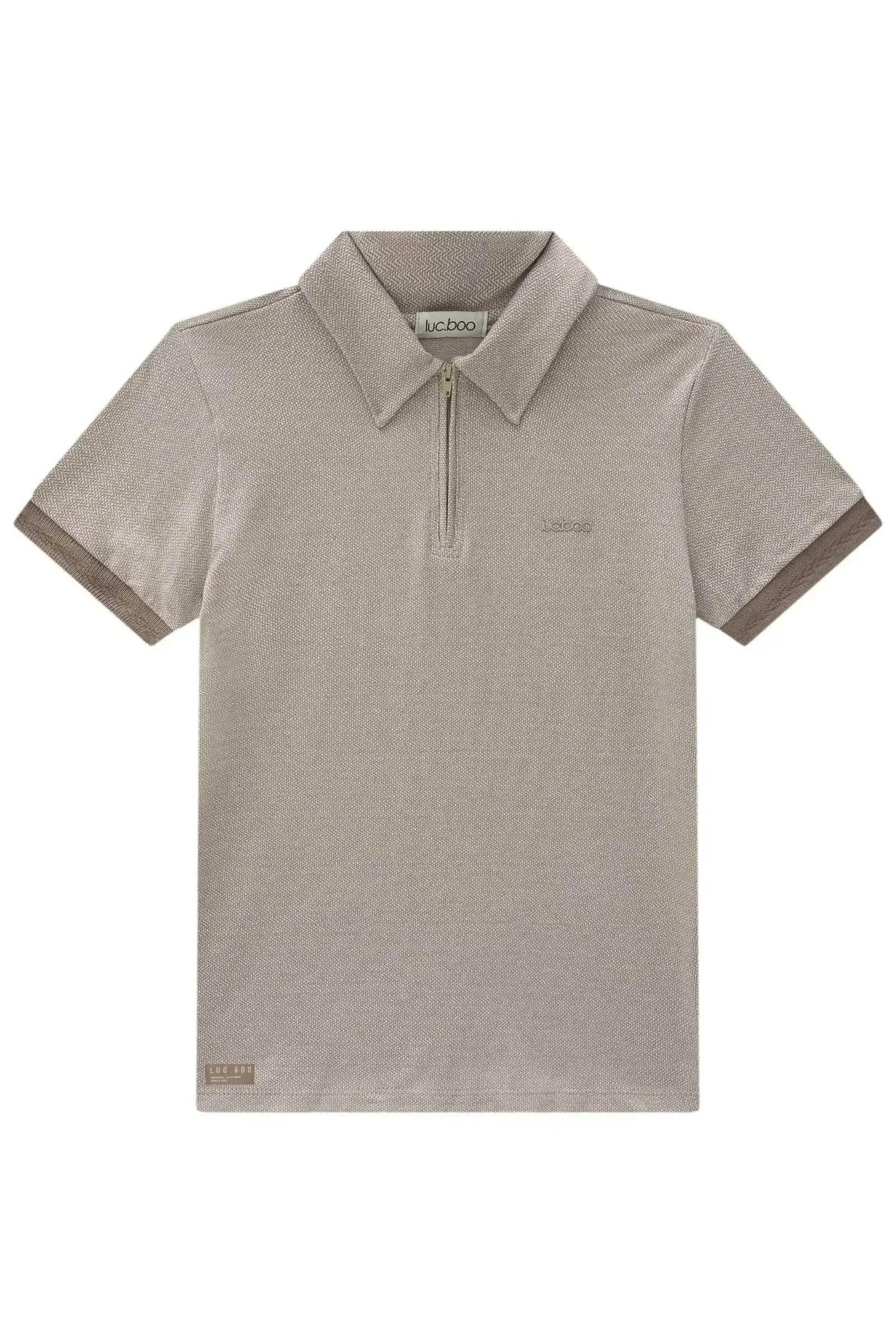 Camisa Polo em Malha Fish com Elastano 86984 LucBoo Infantil Menino