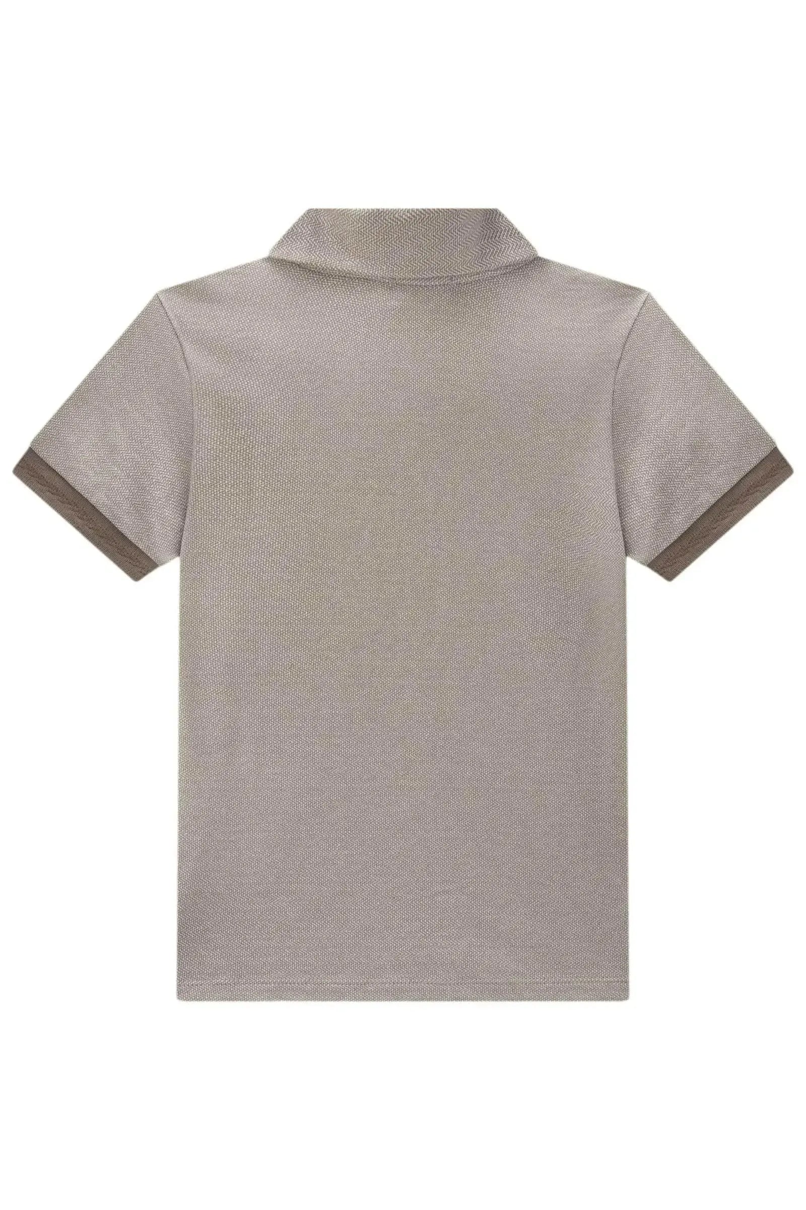 Camisa Polo em Malha Fish com Elastano 86984 LucBoo Infantil Menino