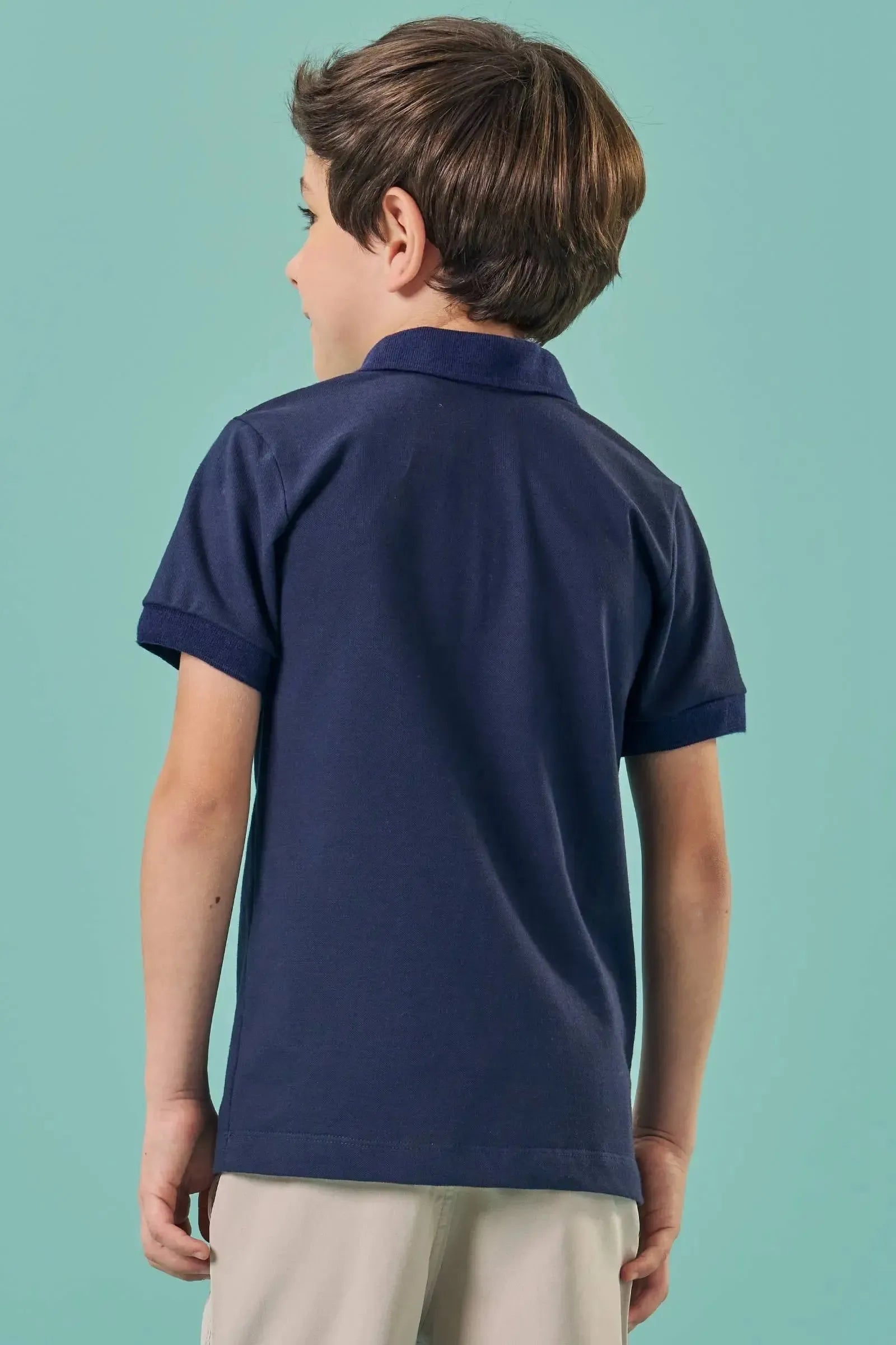 Camisa Polo em Malha Piquet com Elastano 82833 LucBoo Infantil Menino
