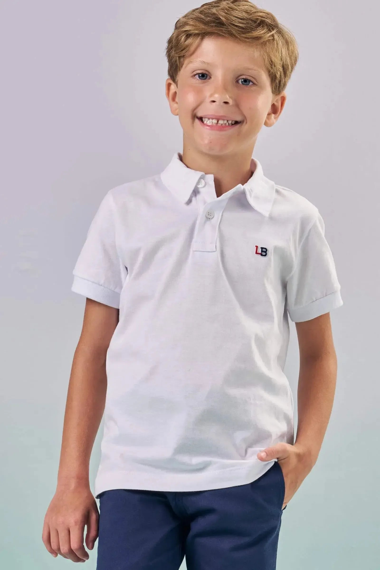 Camisa Polo em Meia Malha 87286 LucBoo Infantil Menino