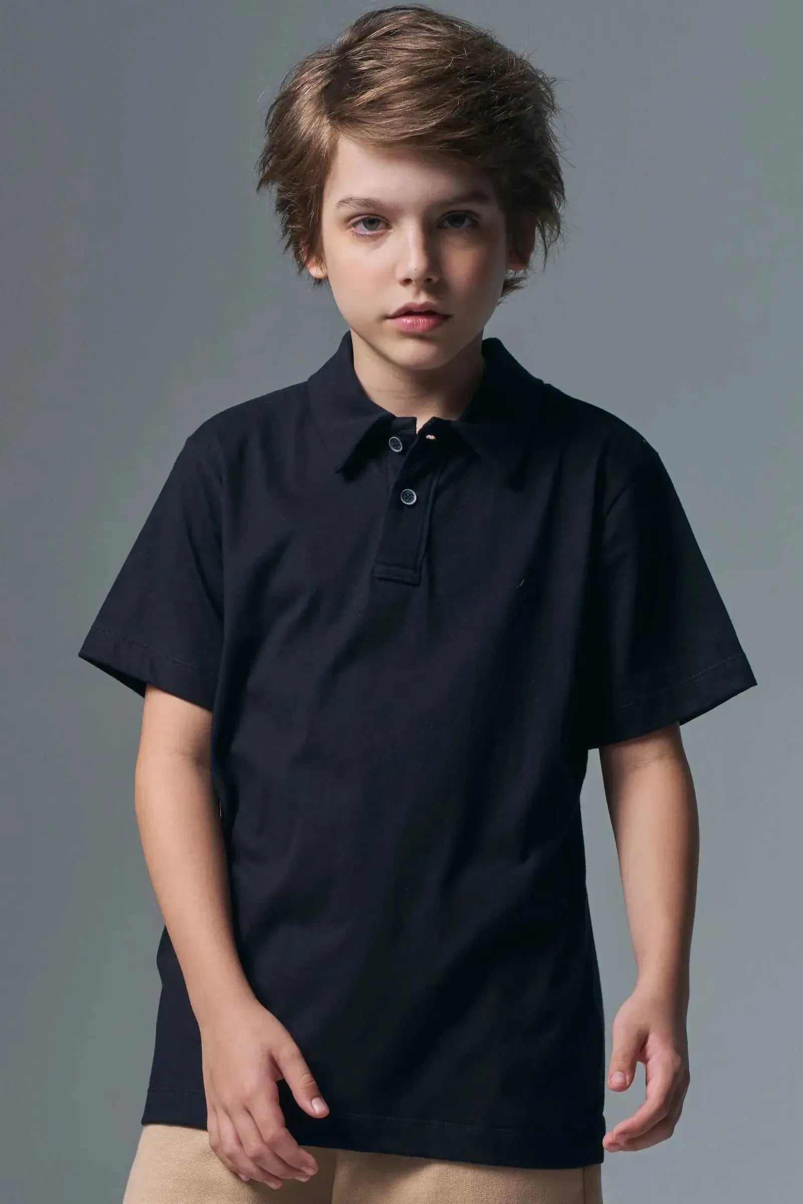 Camisa Polo em Meia Malha 94871 Johnny Fox Teen Menino