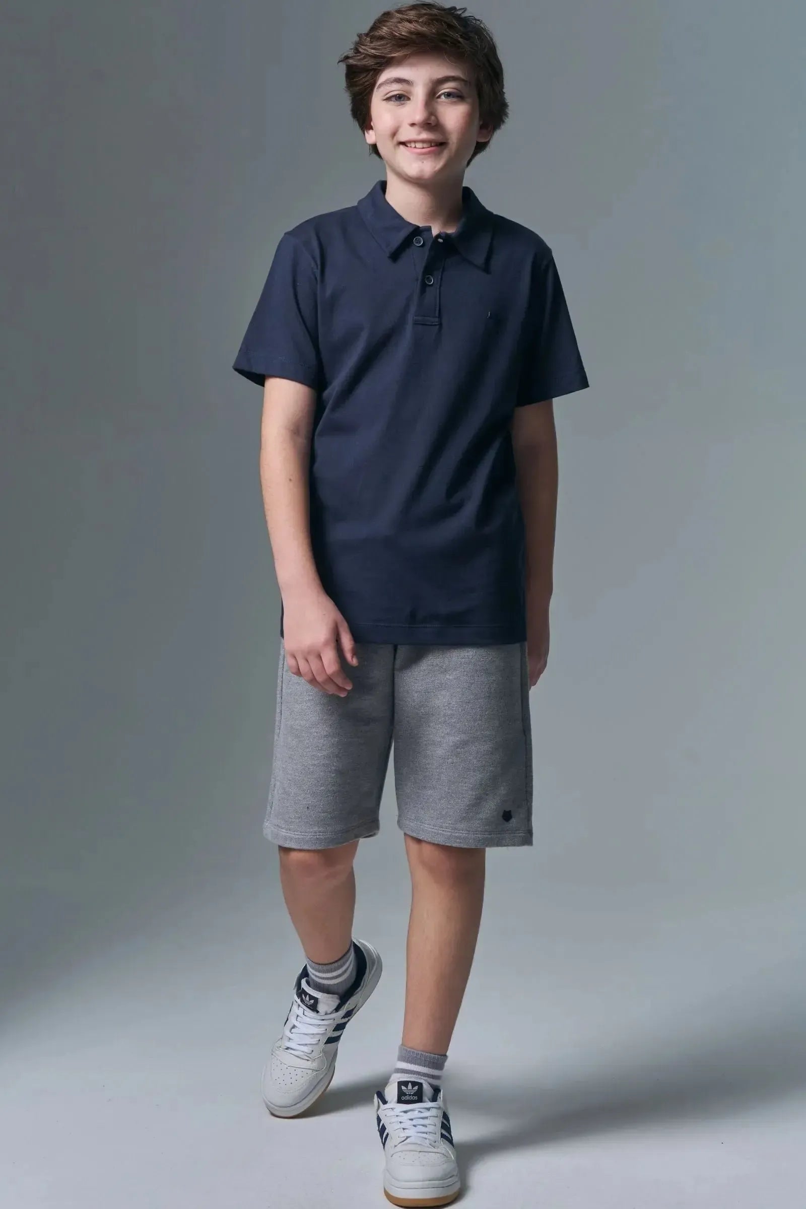 Camisa Polo em Meia Malha 94872 Johnny Fox Teen Menino