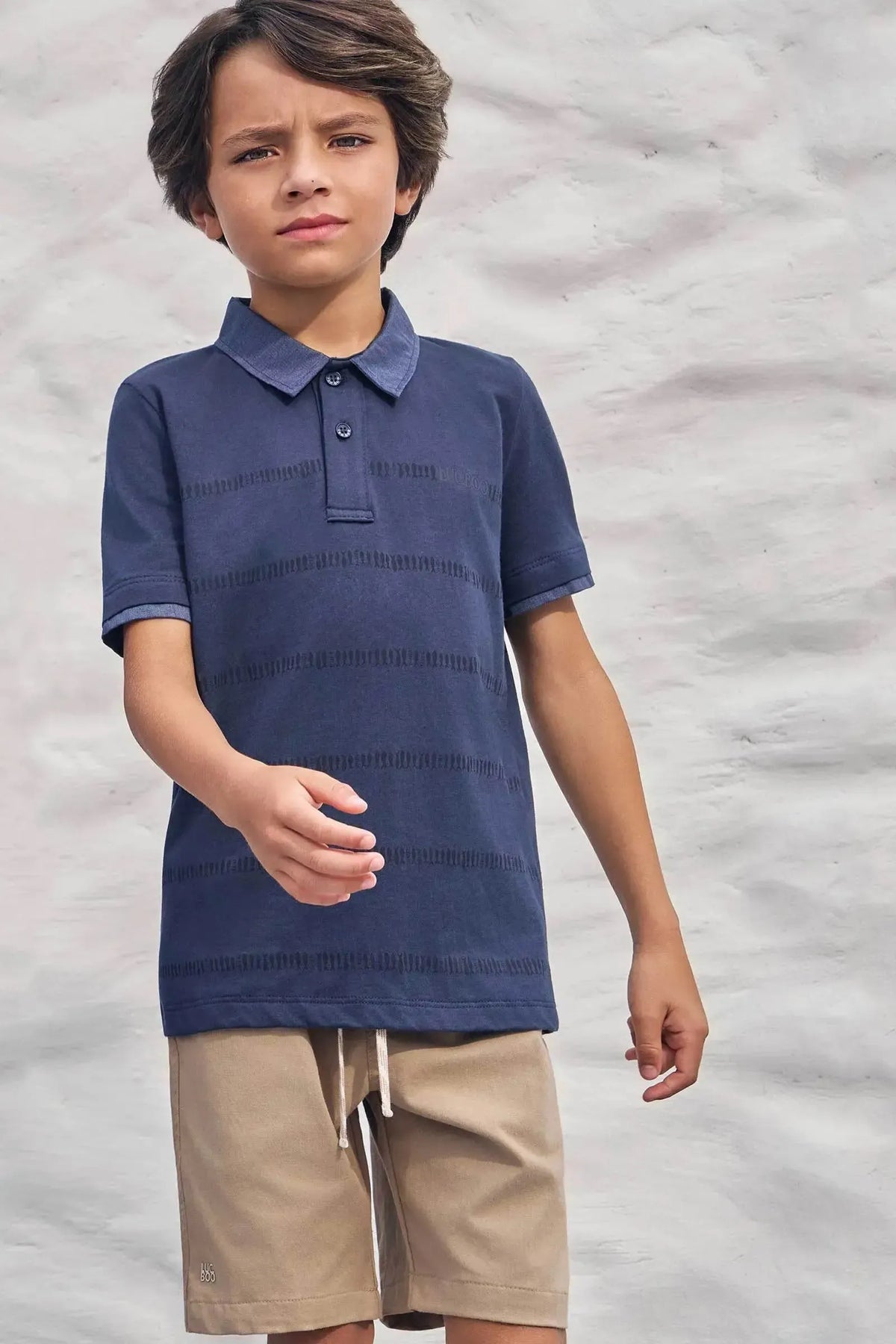Camisa Polo em Meia Malha 99301 LucBoo Infantil Menino