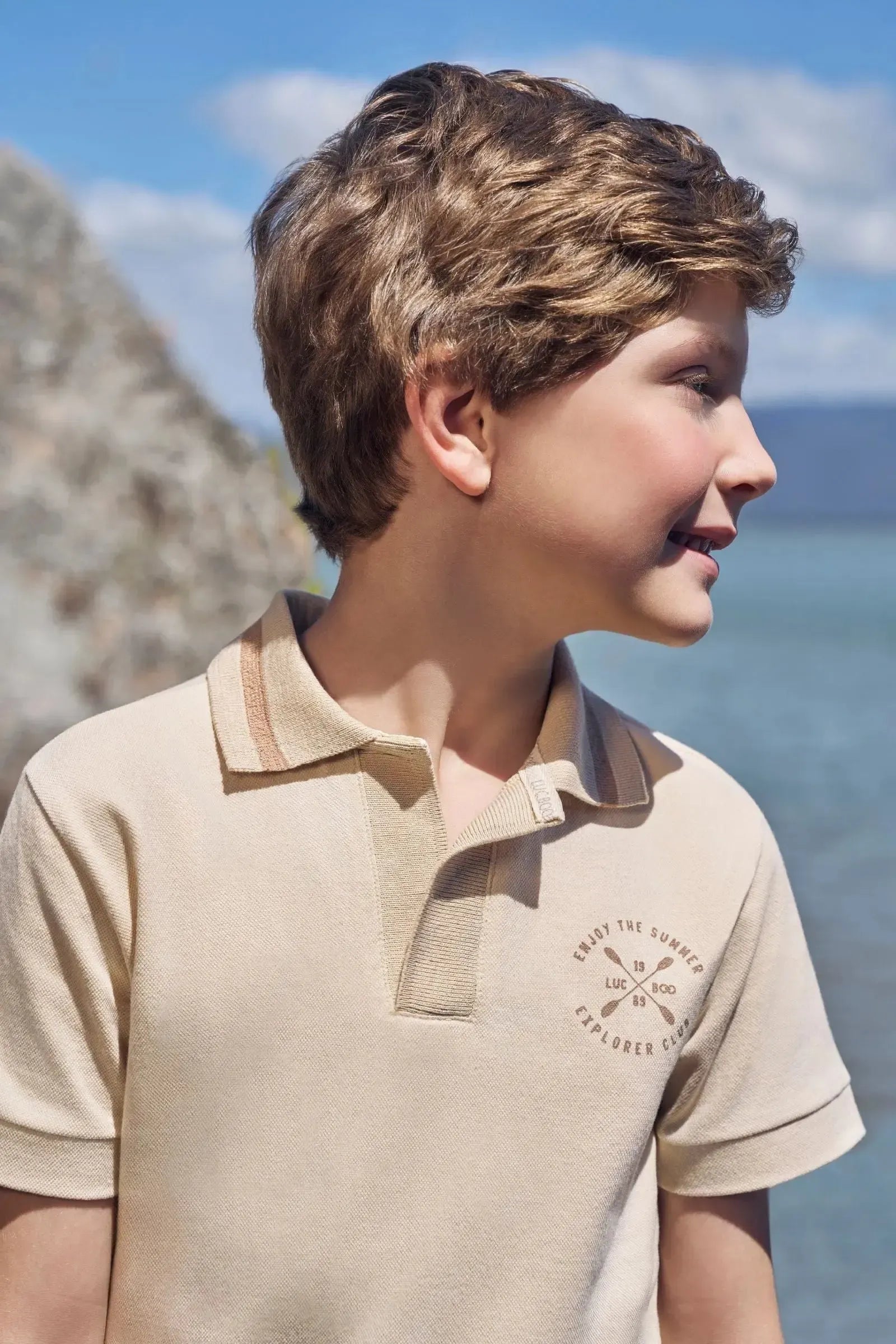 Camisa Polo em Piquet com Elastano 95651 LucBoo Infantil Menino