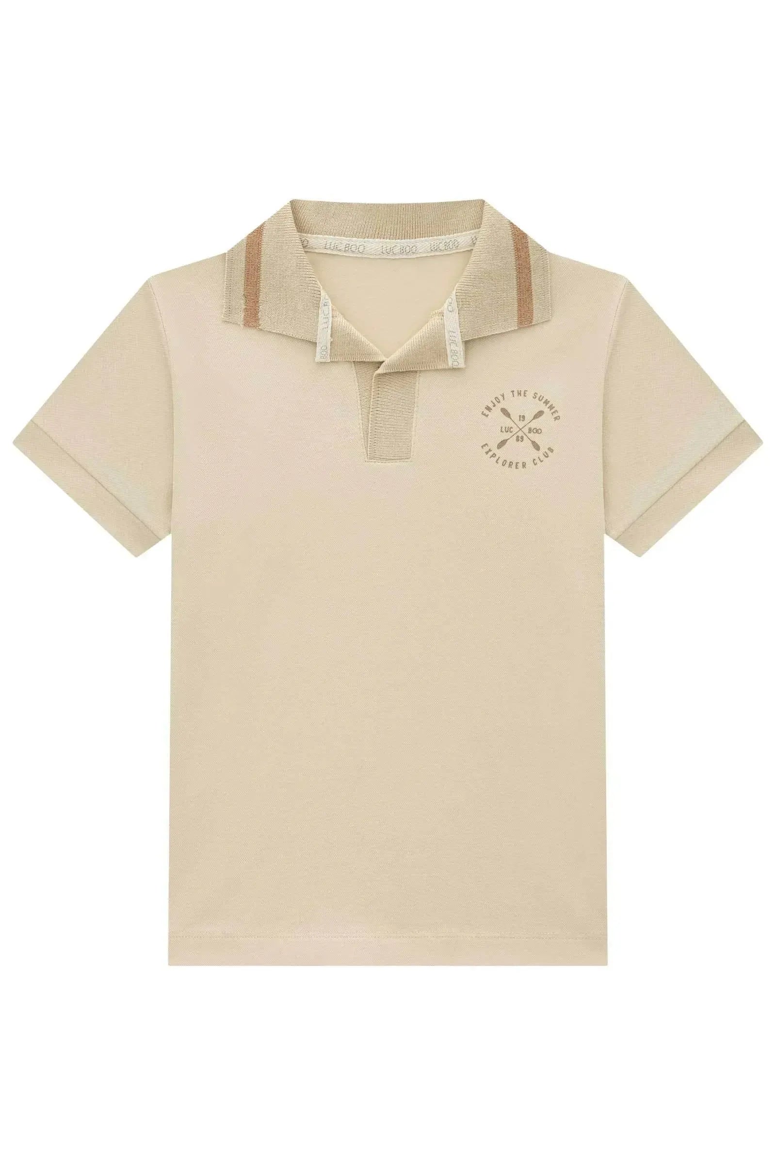 Camisa Polo em Piquet com Elastano 95651 LucBoo Infantil Menino