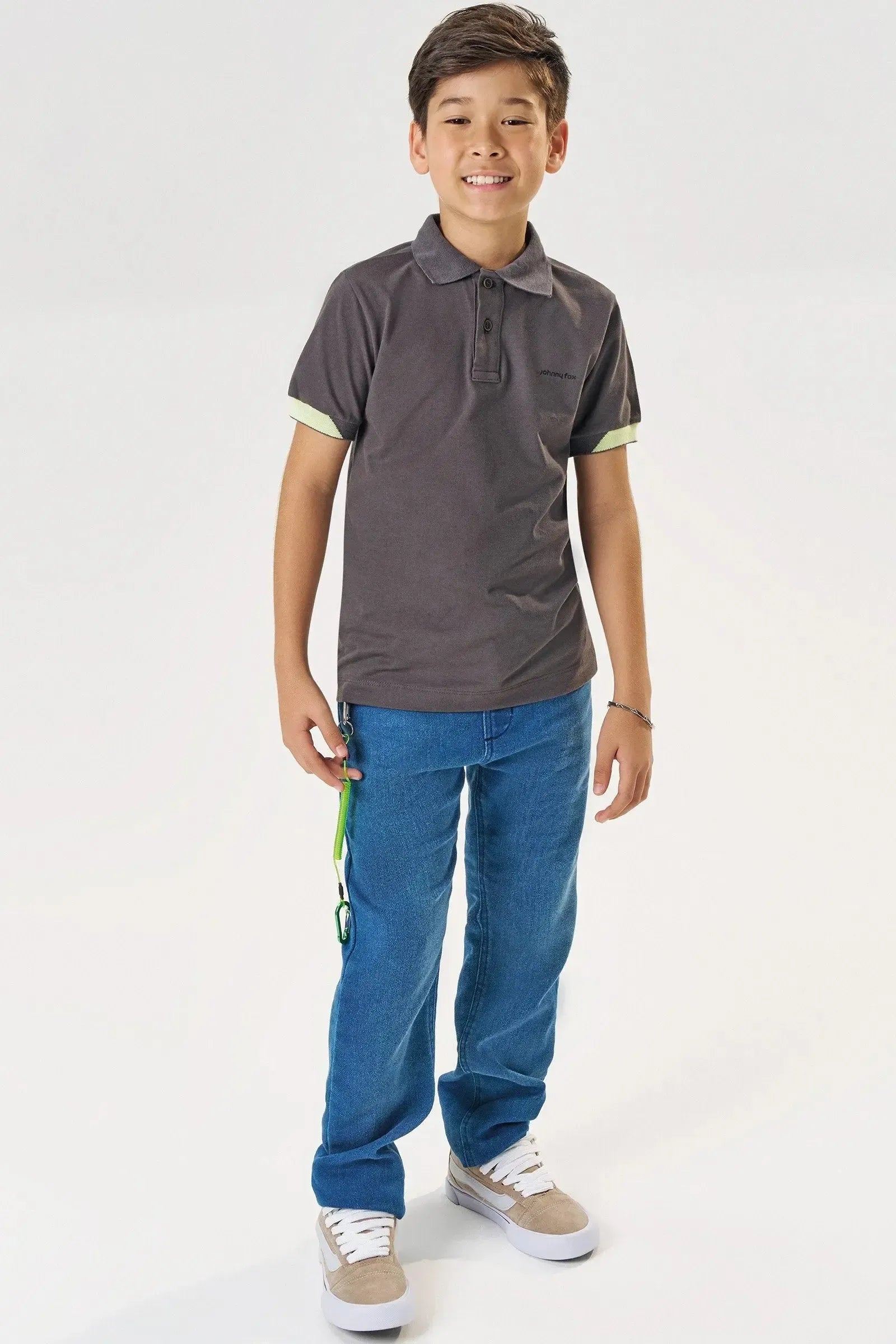 Camisa Polo em Piquet com Elastano 83292 Johnny Fox Teen Menino