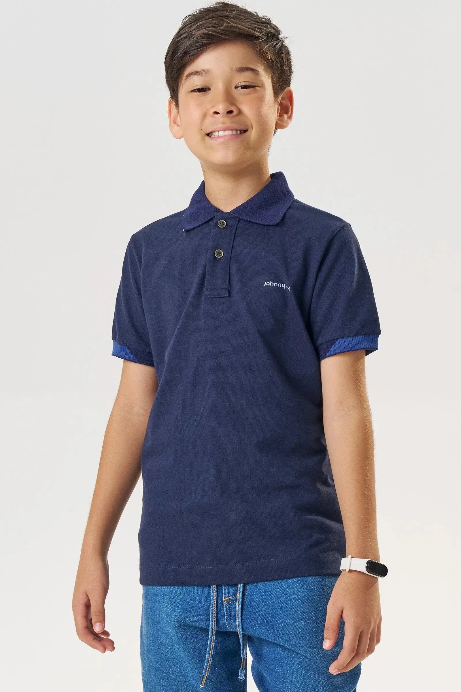 Camisa Polo em Piquet com Elastano 83292 Johnny Fox Teen Menino