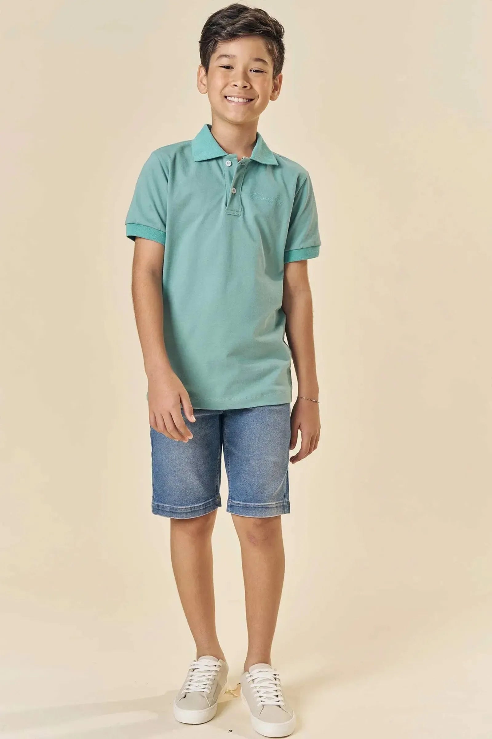 Camisa Polo em Piquet com Elastano 83509 Johnny Fox Teen Menino