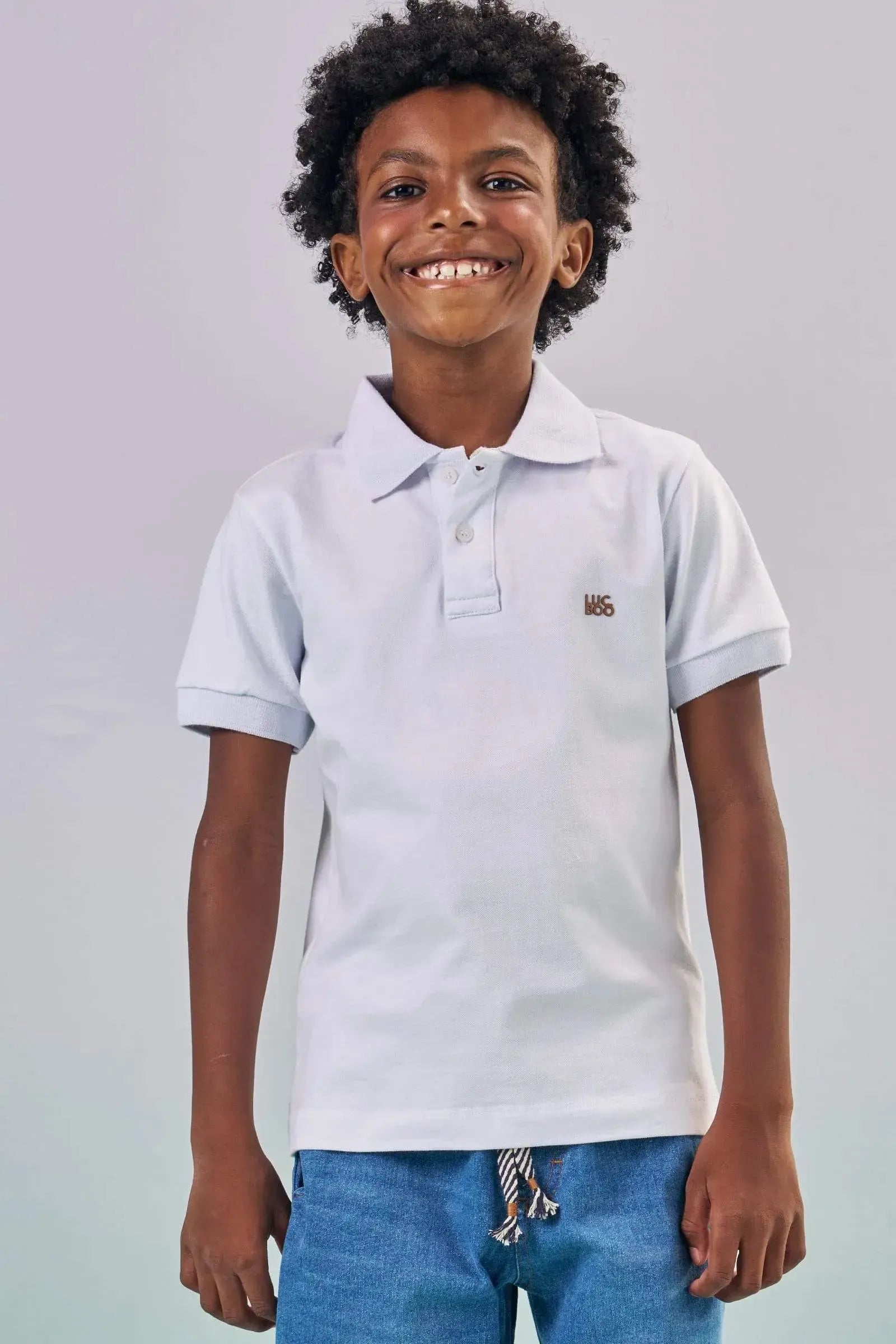 Camisa Polo em Piquet com Elastano 87334 LucBoo Infantil Menino