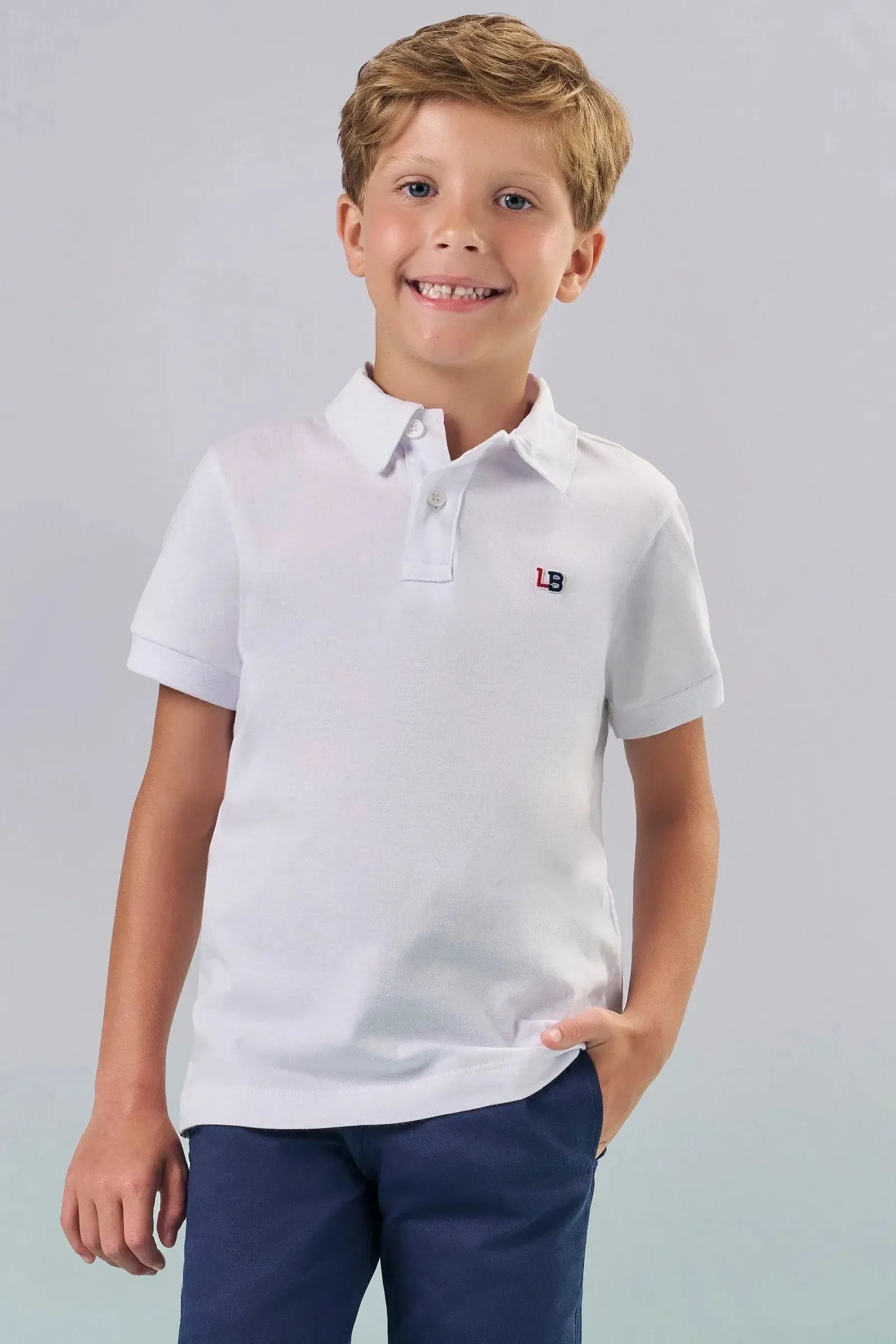 Camisa Polo em Piquet com Elastano 87334 LucBoo Infantil Menino