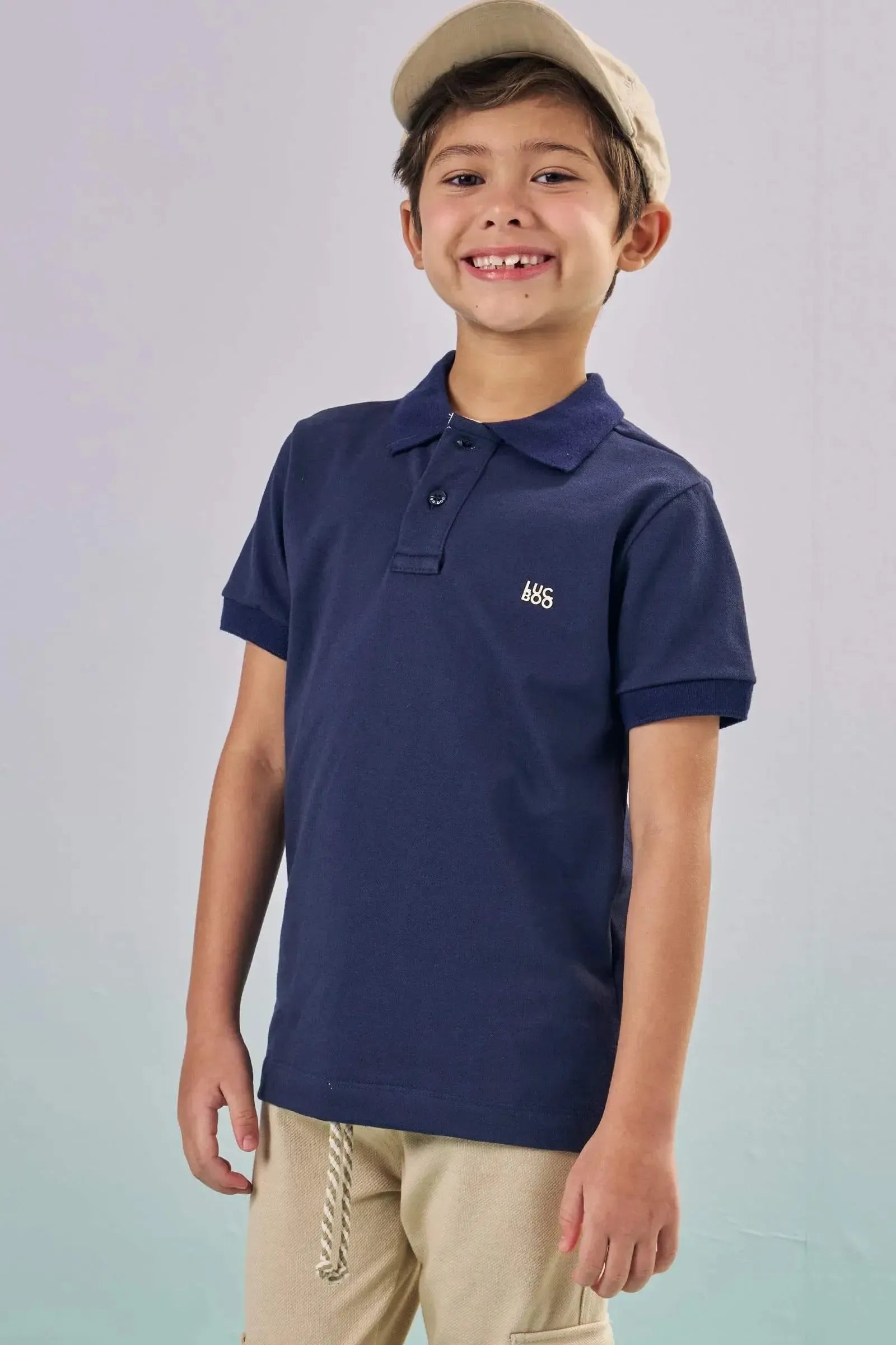 Camisa Polo em Piquet com Elastano 87334 LucBoo Infantil Menino