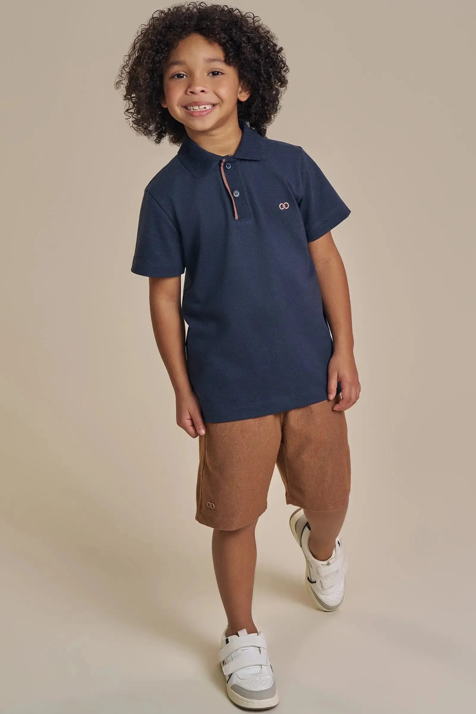 Camisa Polo em Piquet com Elastano 93513 LucBoo Infantil Menino