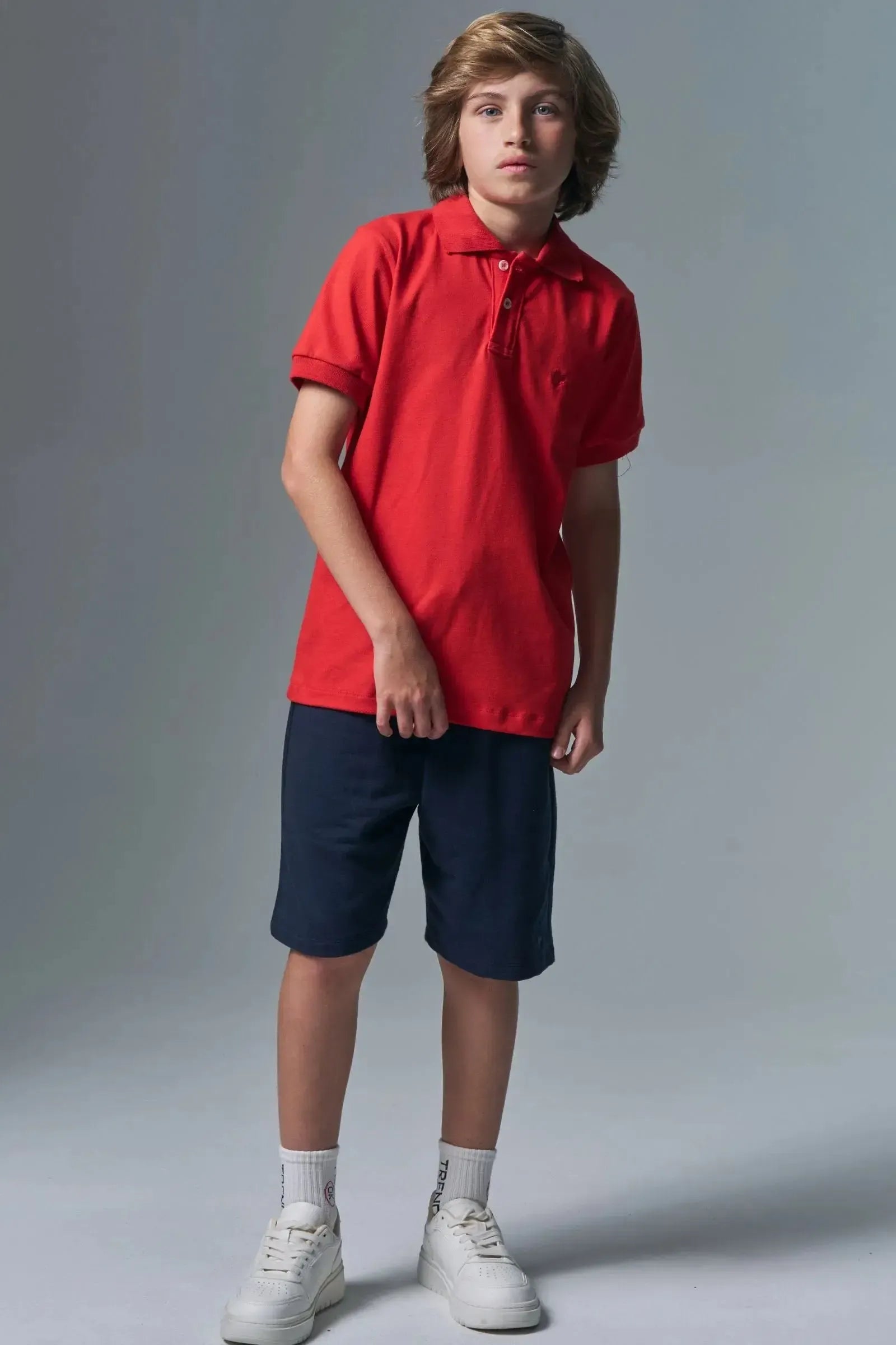 Camisa Polo em Piquet com Elastano 94466 Johnny Fox Teen Menino
