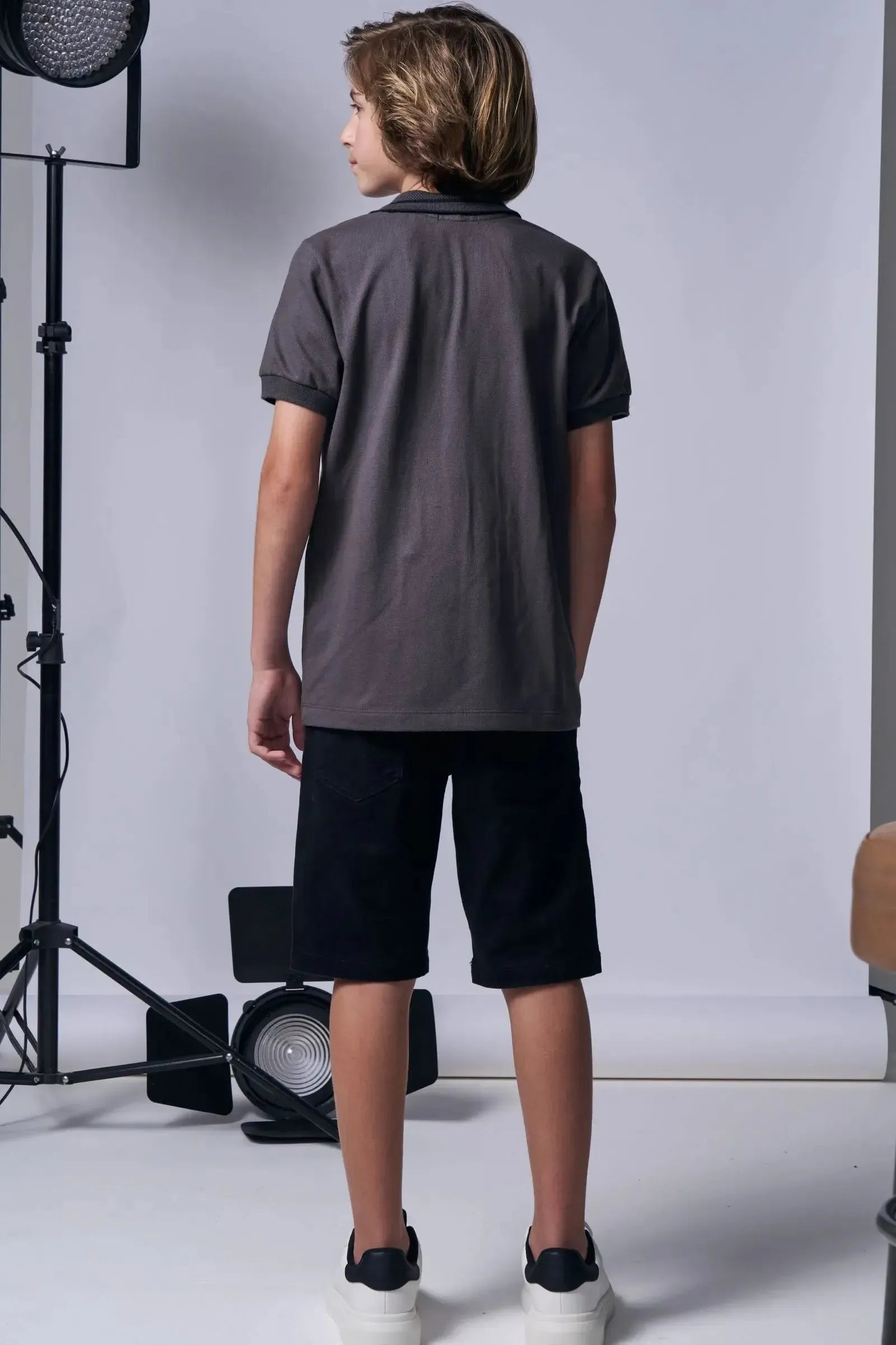 Camisa Polo em Piquet com Elastano 96037 Johnny Fox Teen Menino