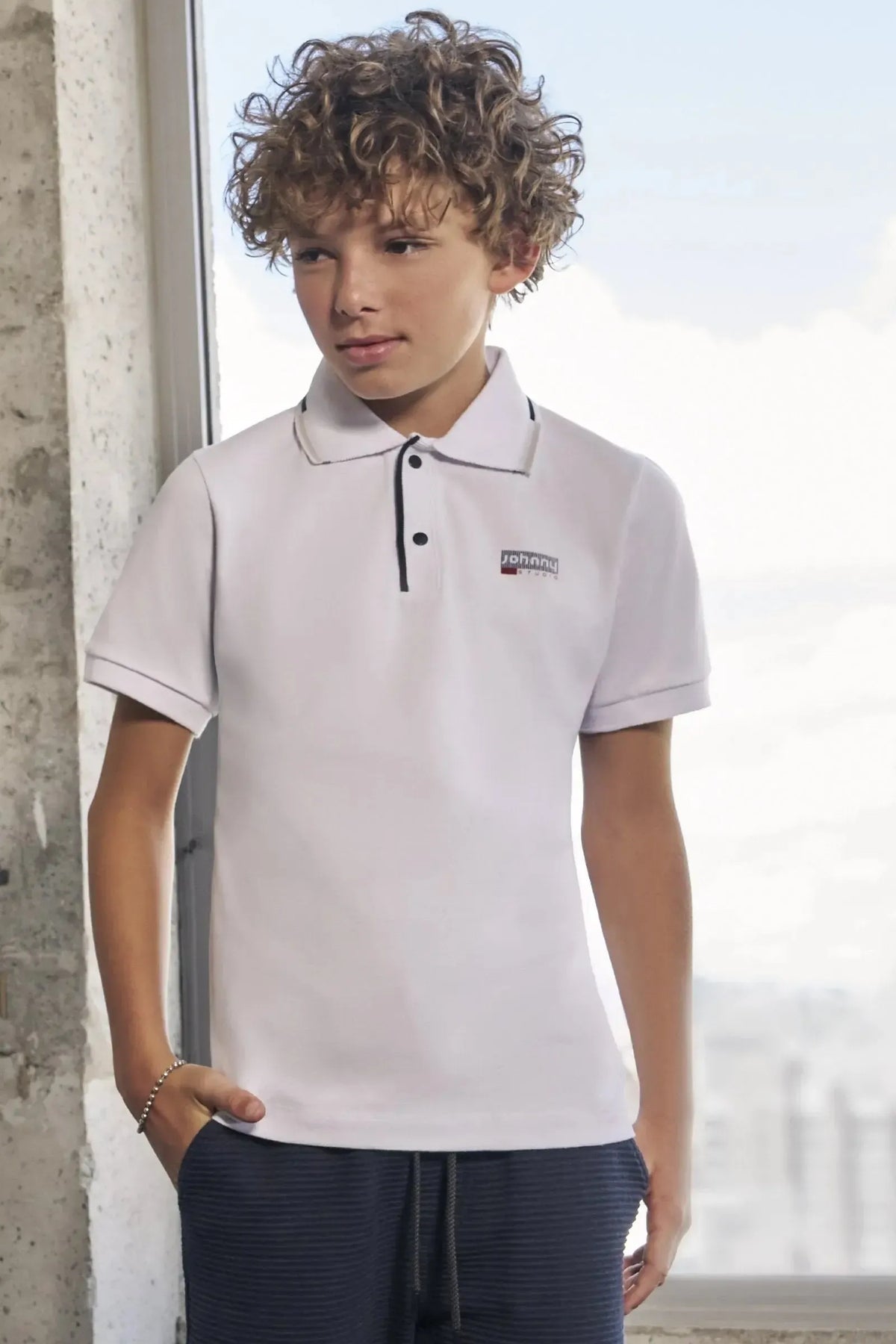 Camisa Polo em Piquet com Elastano 97859 Johnny Fox Teen Menino