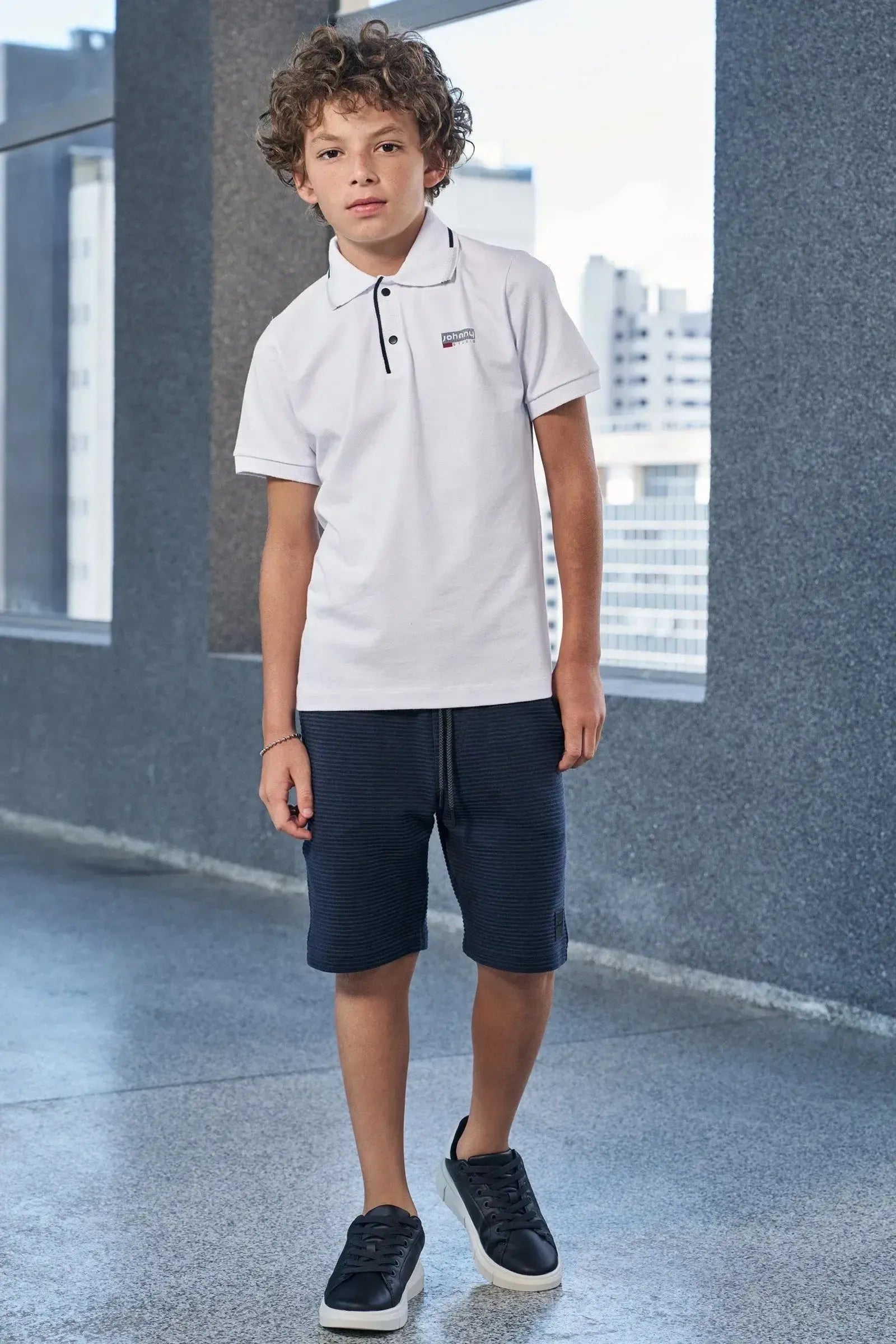 Camisa Polo em Piquet com Elastano 97859 Johnny Fox Teen Menino
