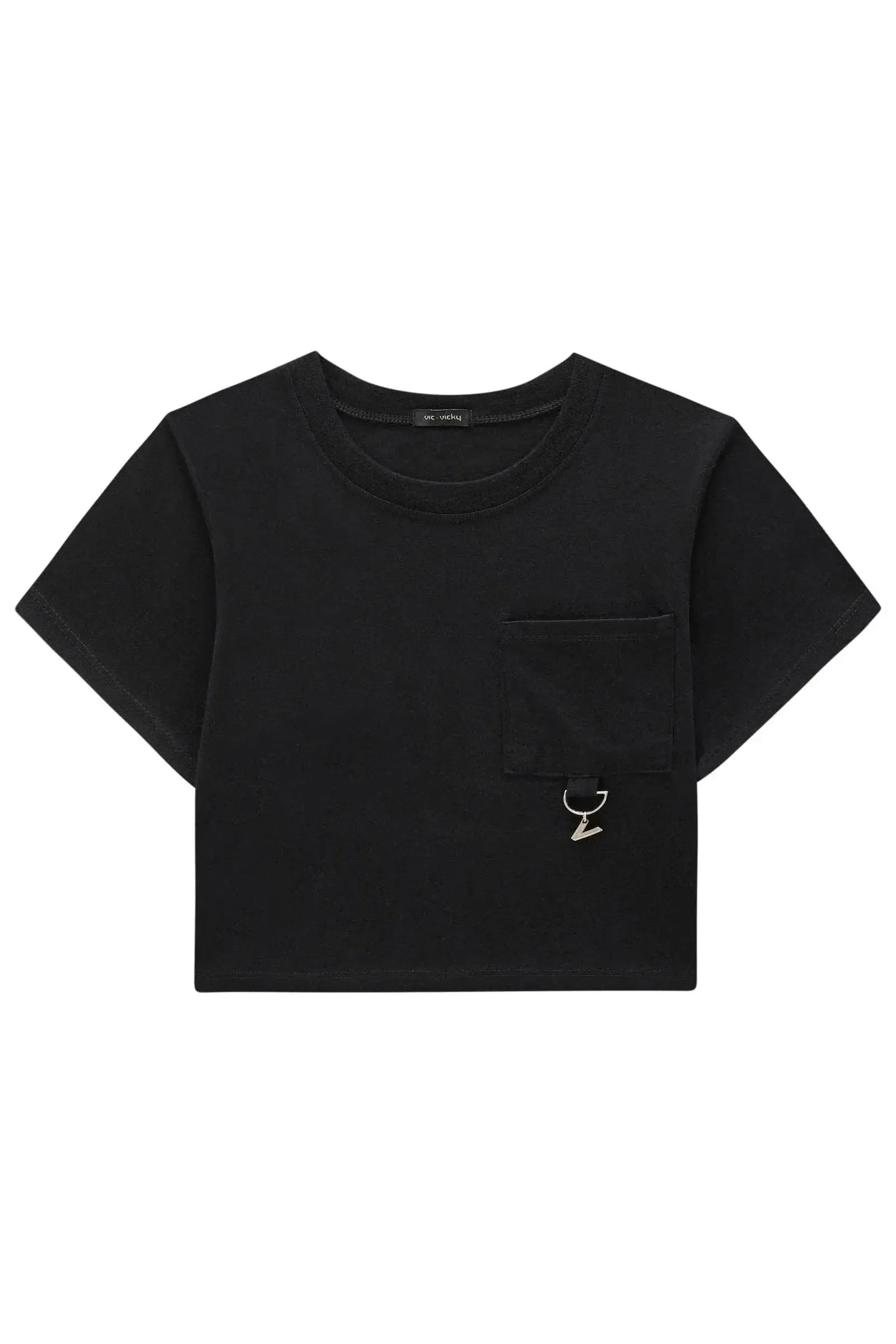 Camiseta Boxy Over em Meia Malha 89173 Vic&Vicky Teen Menina