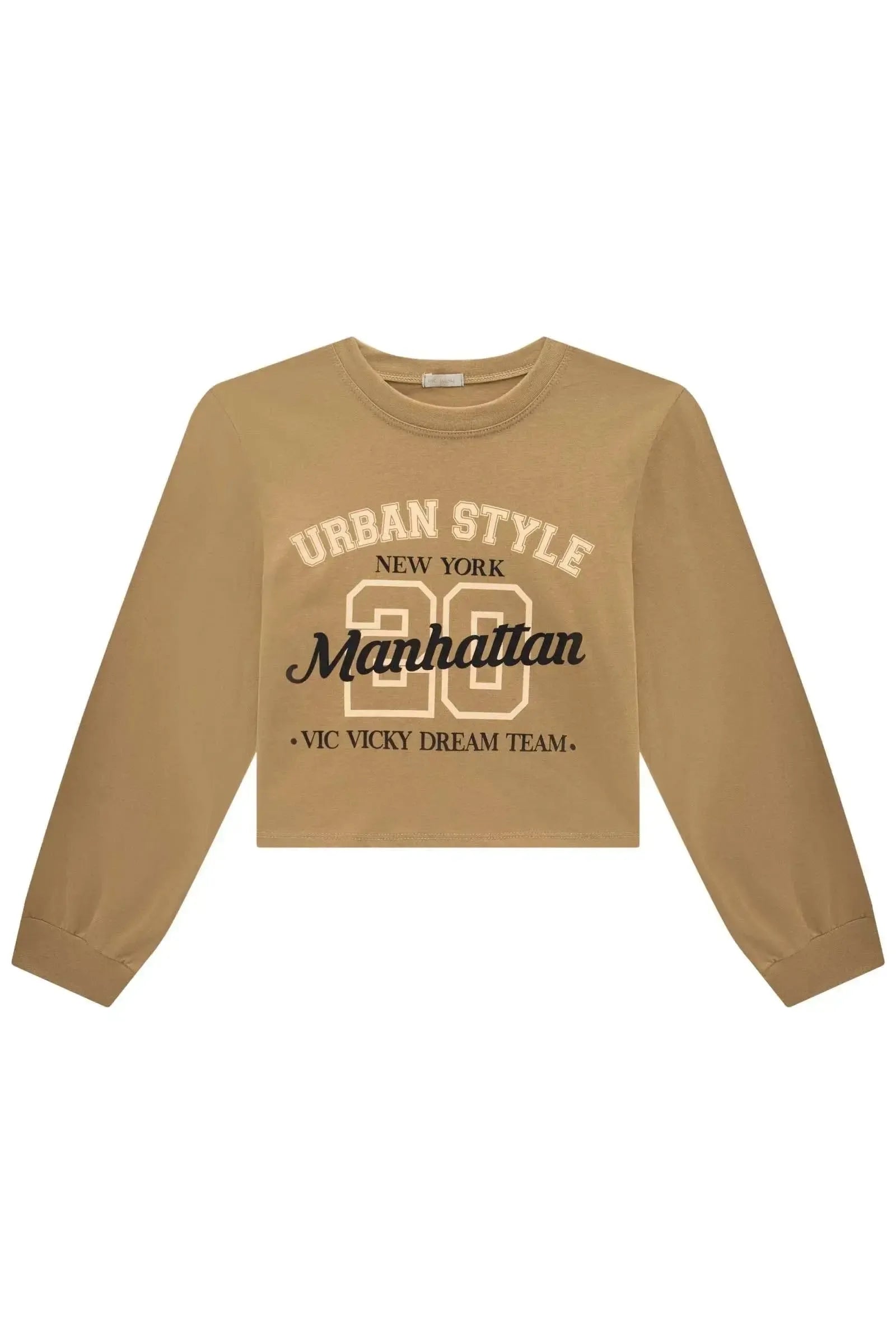 Camiseta Boxy Over em Meia Malha 89178 Vic&Vicky Teen Menina