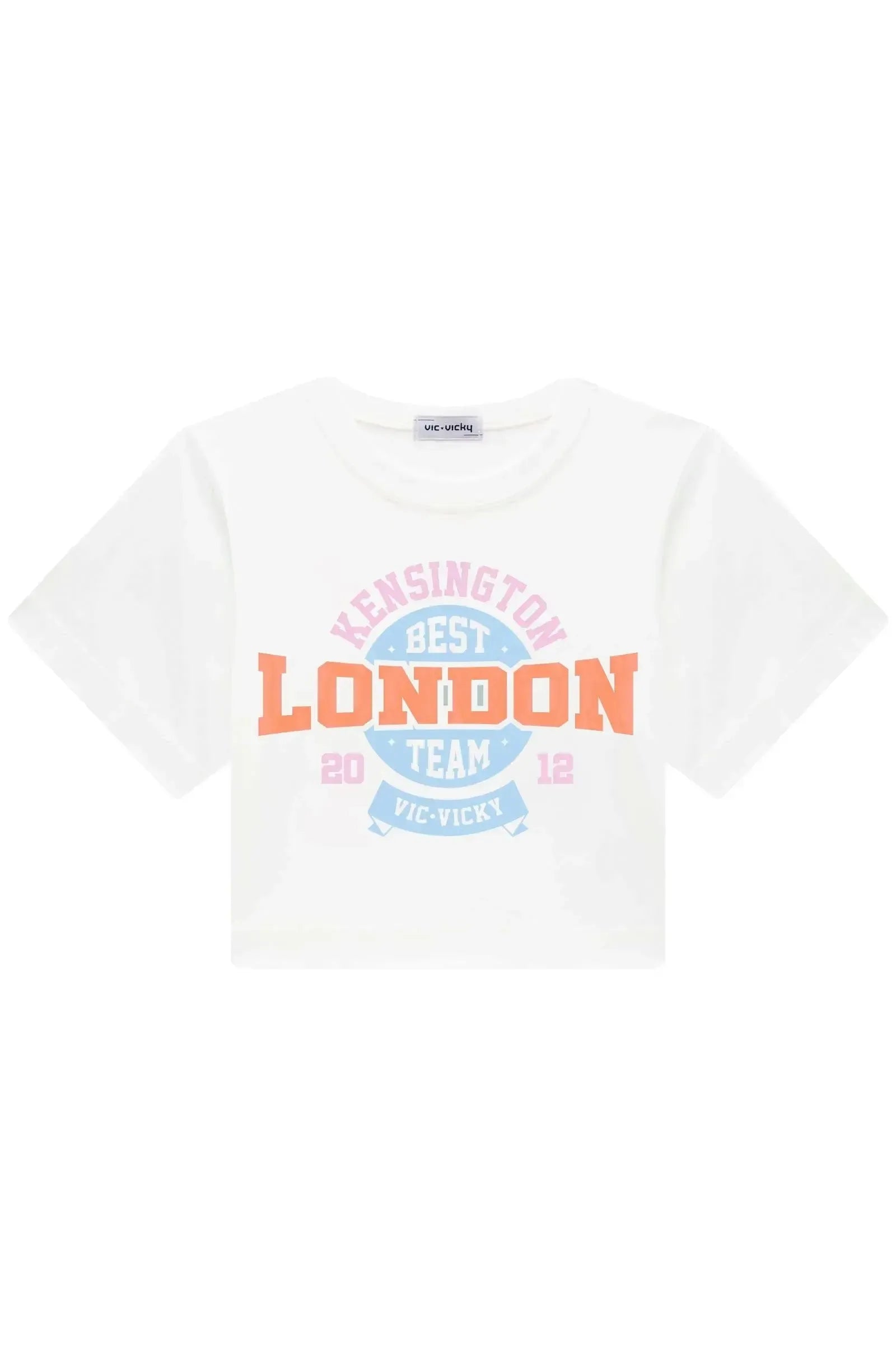 Camiseta Boxy Over em Meia Malha 90459 Vic&Vicky Teen Menina