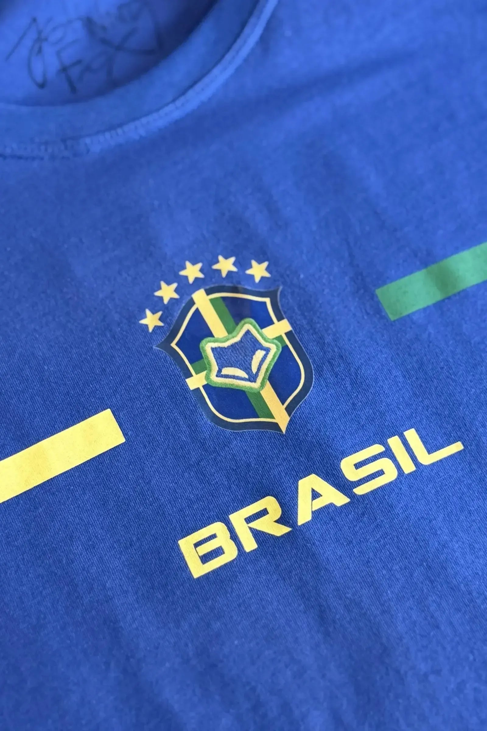 Camiseta Brasil em Meia Malha Algodão Prime Confortável e Resistente com Estampa em Alta Definição e Detalhe Contrastante Na Gola. 99732 Johnny Fox Teen Menino