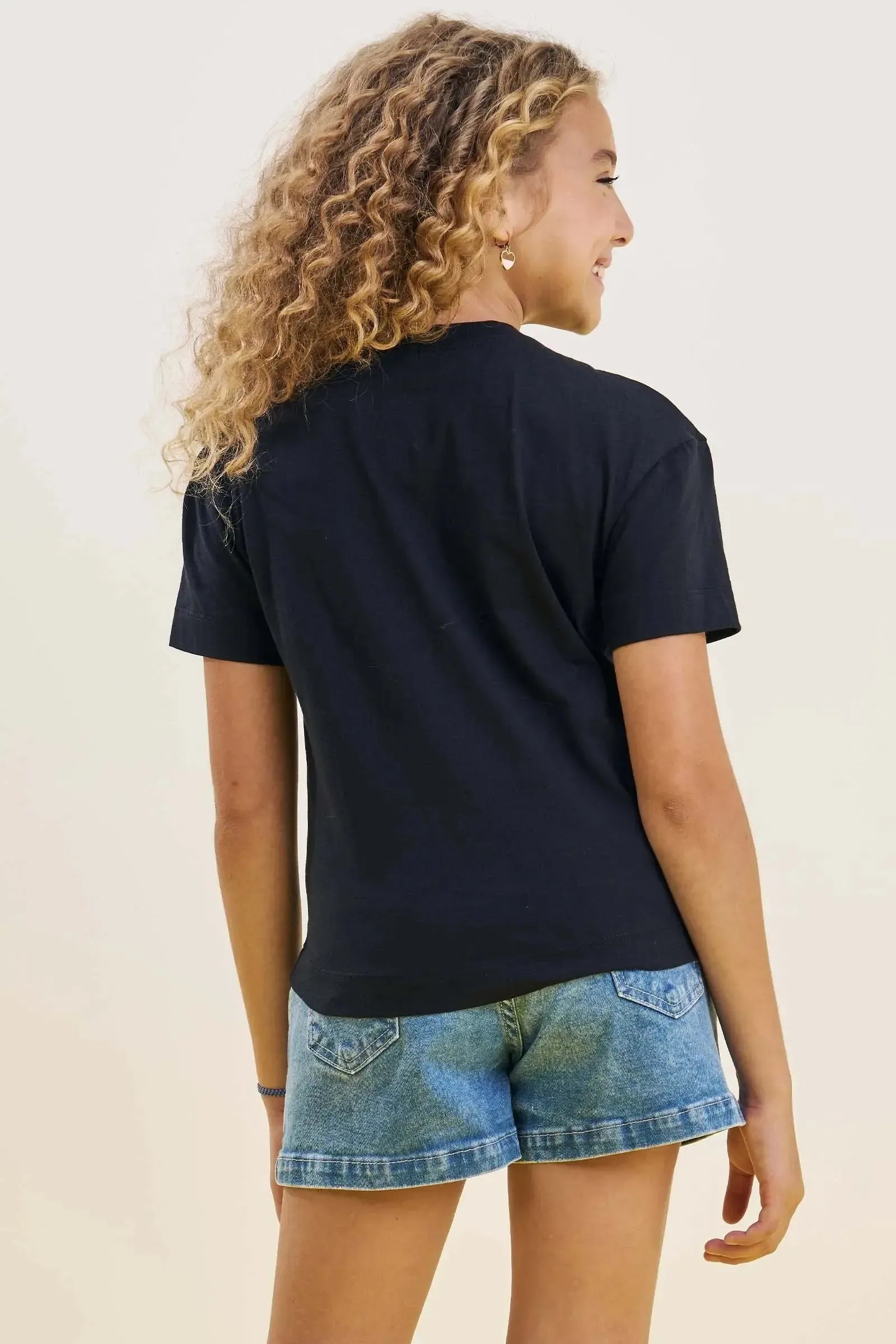 Camiseta Comfy em Meia Malha 85309 Vic&Vicky Teen Menina