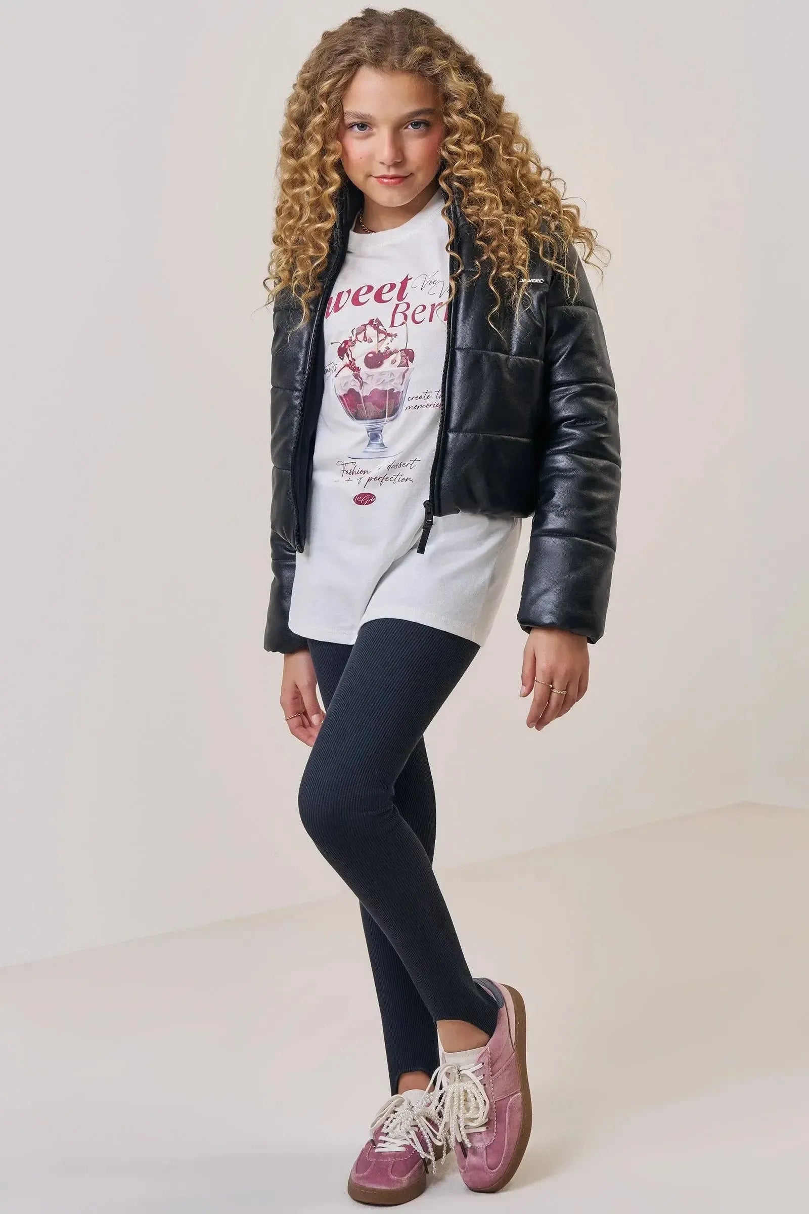 Camiseta Comfy em Meia Malha 89174 Vic&Vicky Teen Menina