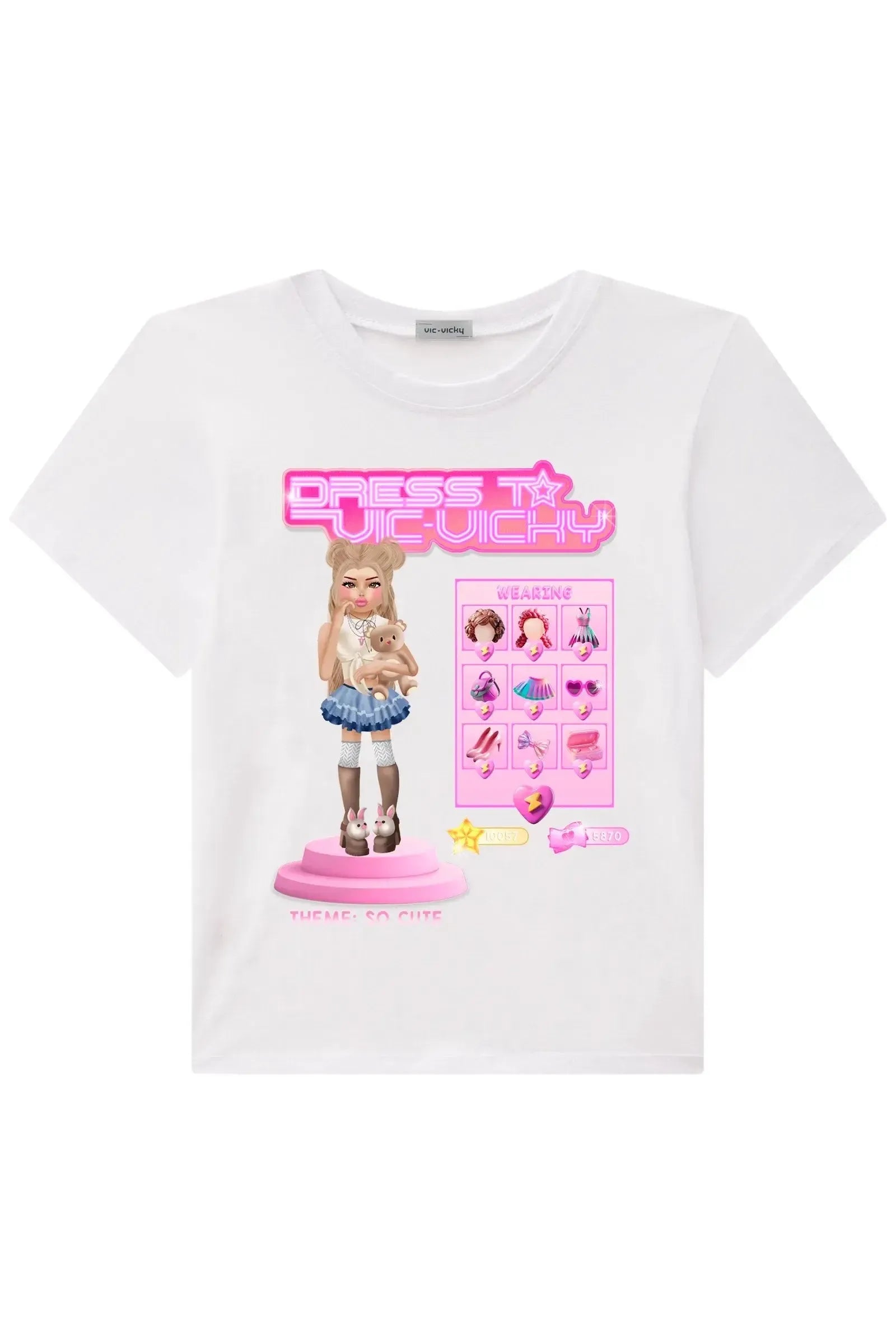 Camiseta Comfy em Meia Malha 90358 Vic&Vicky Teen Menina