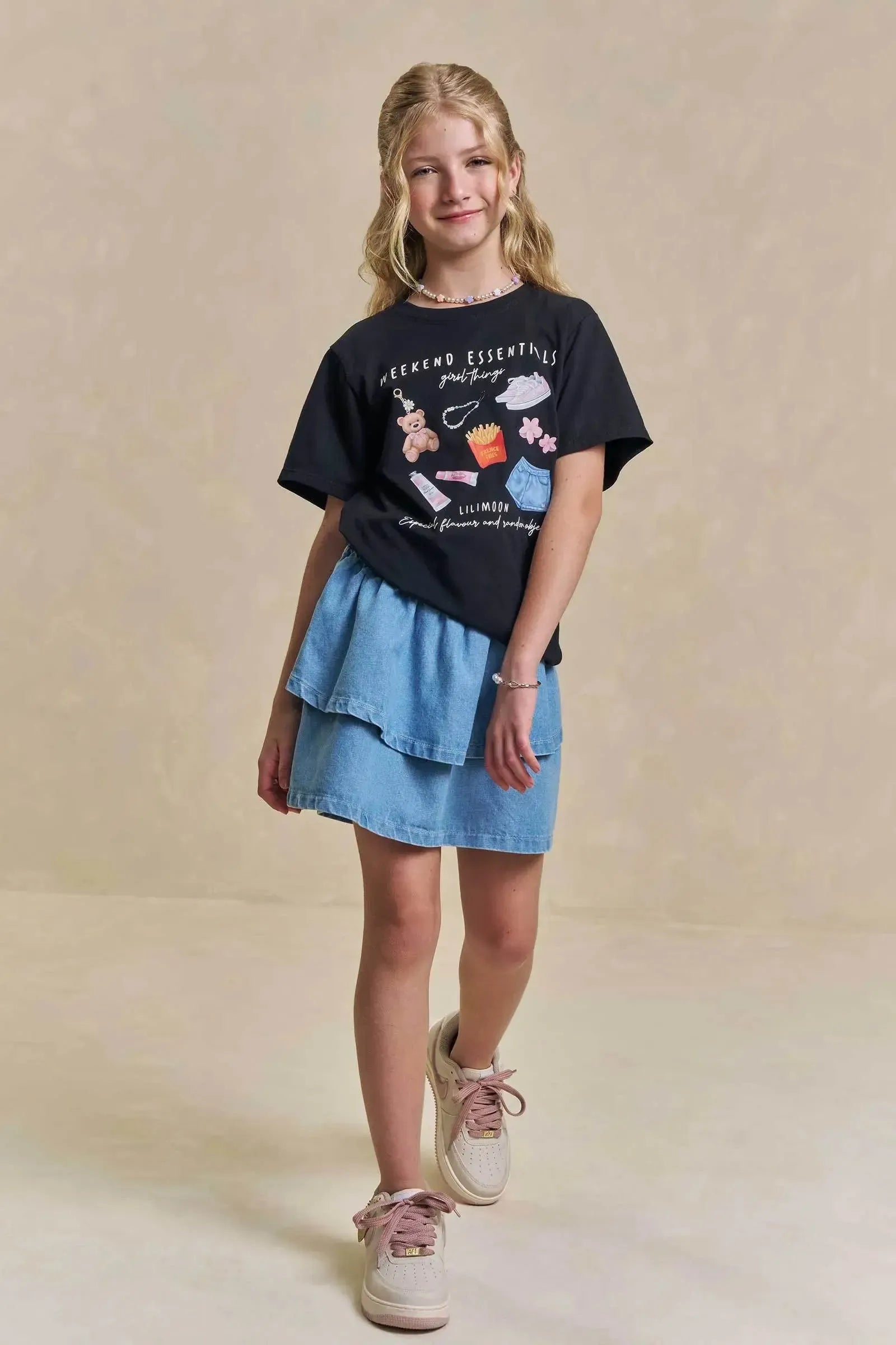 Camiseta Comfy em Meia Malha 95059 Lilimoon Teen Menina