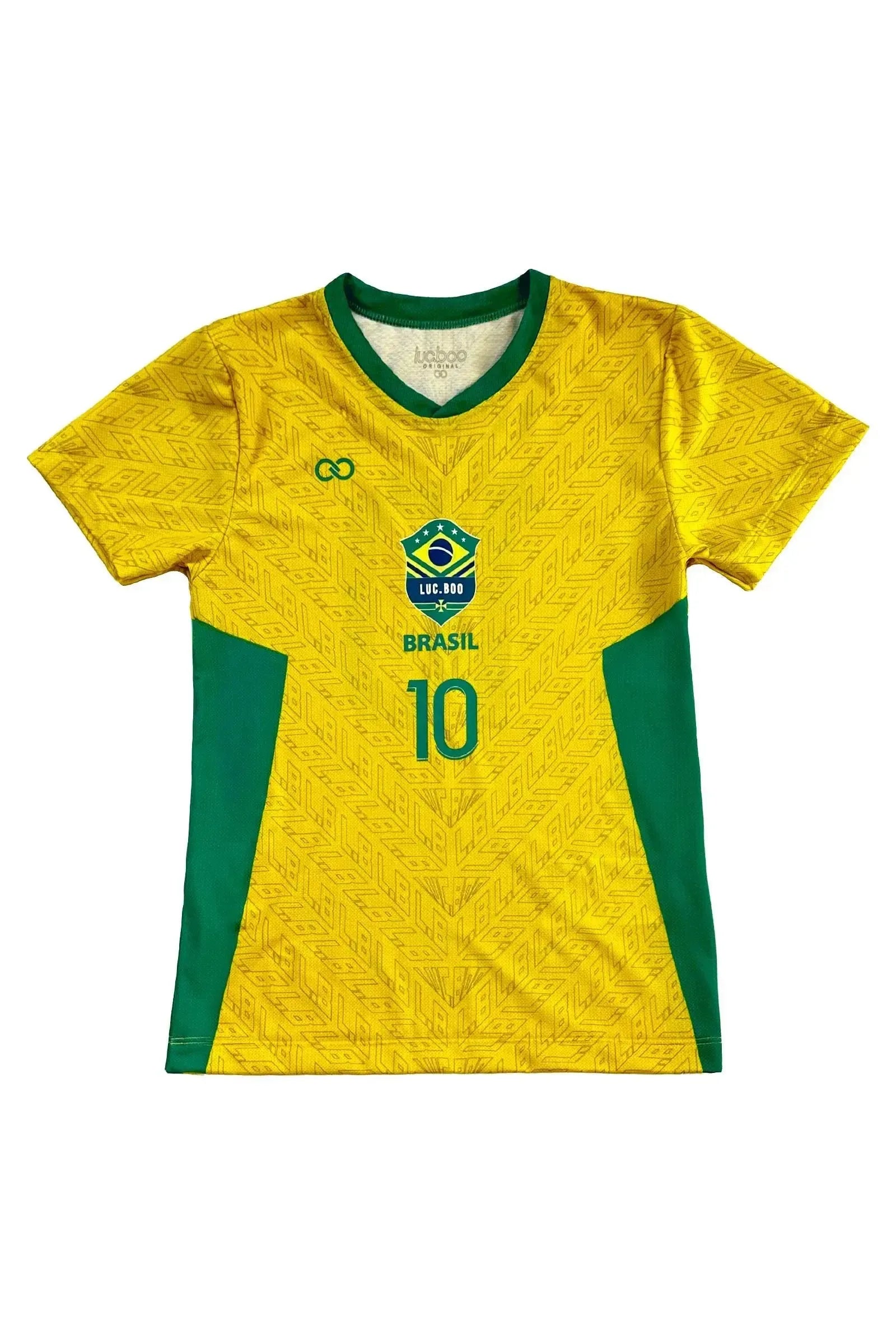 Camiseta Copa Brasil em Malha DRY Esportiva Fresca Leve e Respirável com Visual Vibrante Para Torcer com Conforto e Atitude. 99766 LucBoo Infantil Menino