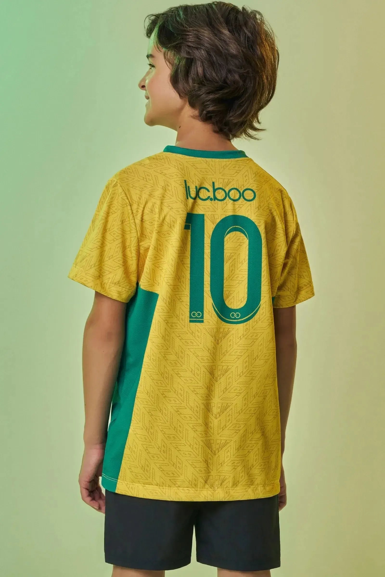Camiseta Copa Brasil em Malha DRY Esportiva Fresca Leve e Respirável com Visual Vibrante Para Torcer com Conforto e Atitude. 99766 LucBoo Infantil Menino