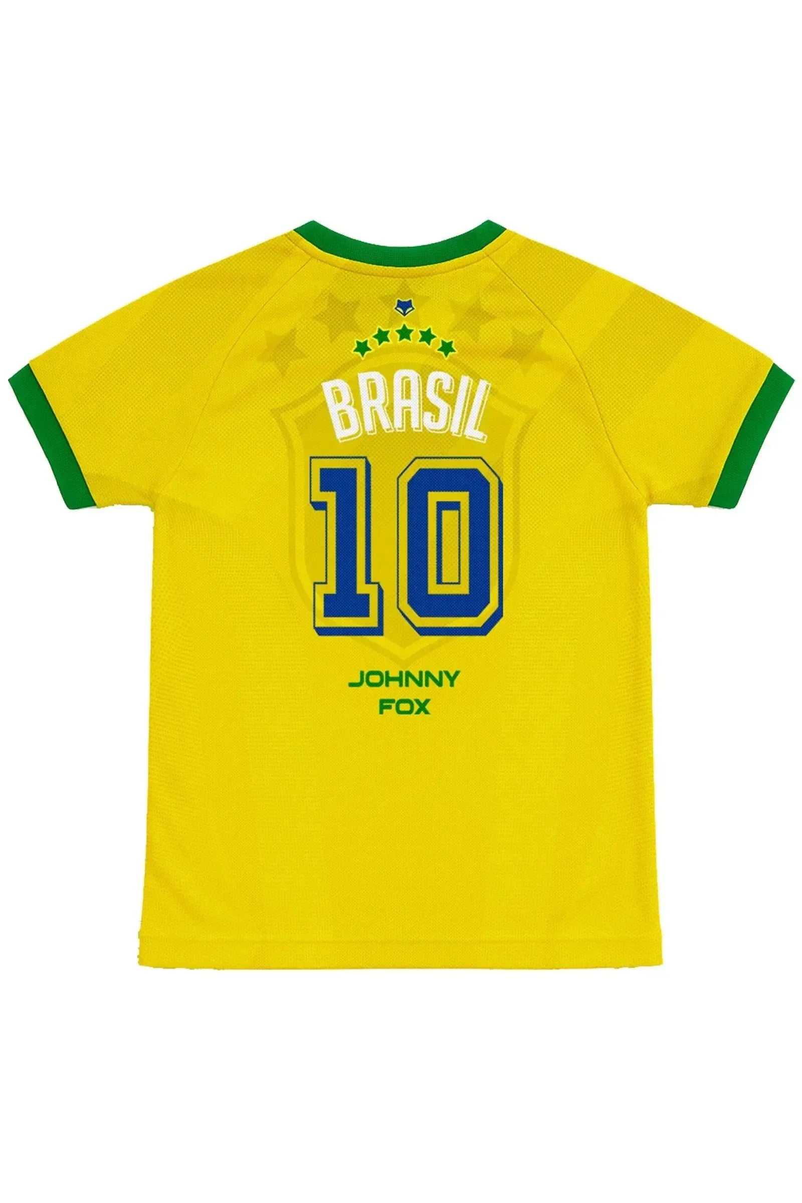 Camiseta Copa Brasil em Malha DRY Esportiva Leve e Respirável com Estampa em Alta Definição. Conforto Total Para Torcer. 99735 Johnny Fox Teen Menino