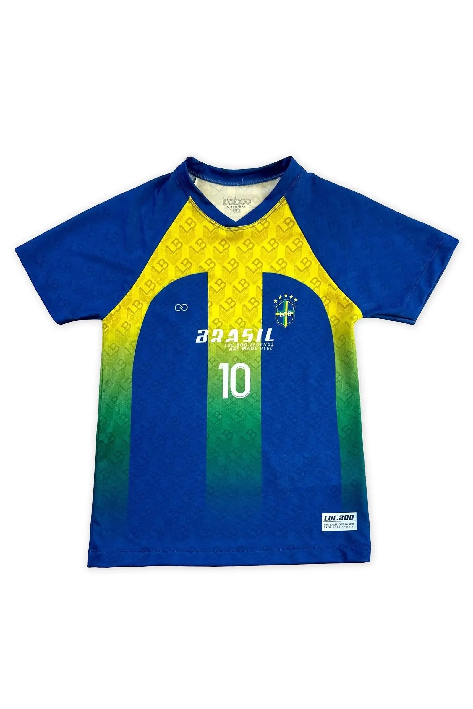 Camiseta Copa Brasil em Malha DRY Esportiva Leve Respirável e Confortável com Estampa Vibrante Para Torcer com Estilo e Liberdade. 99765 LucBoo Infantil Menino