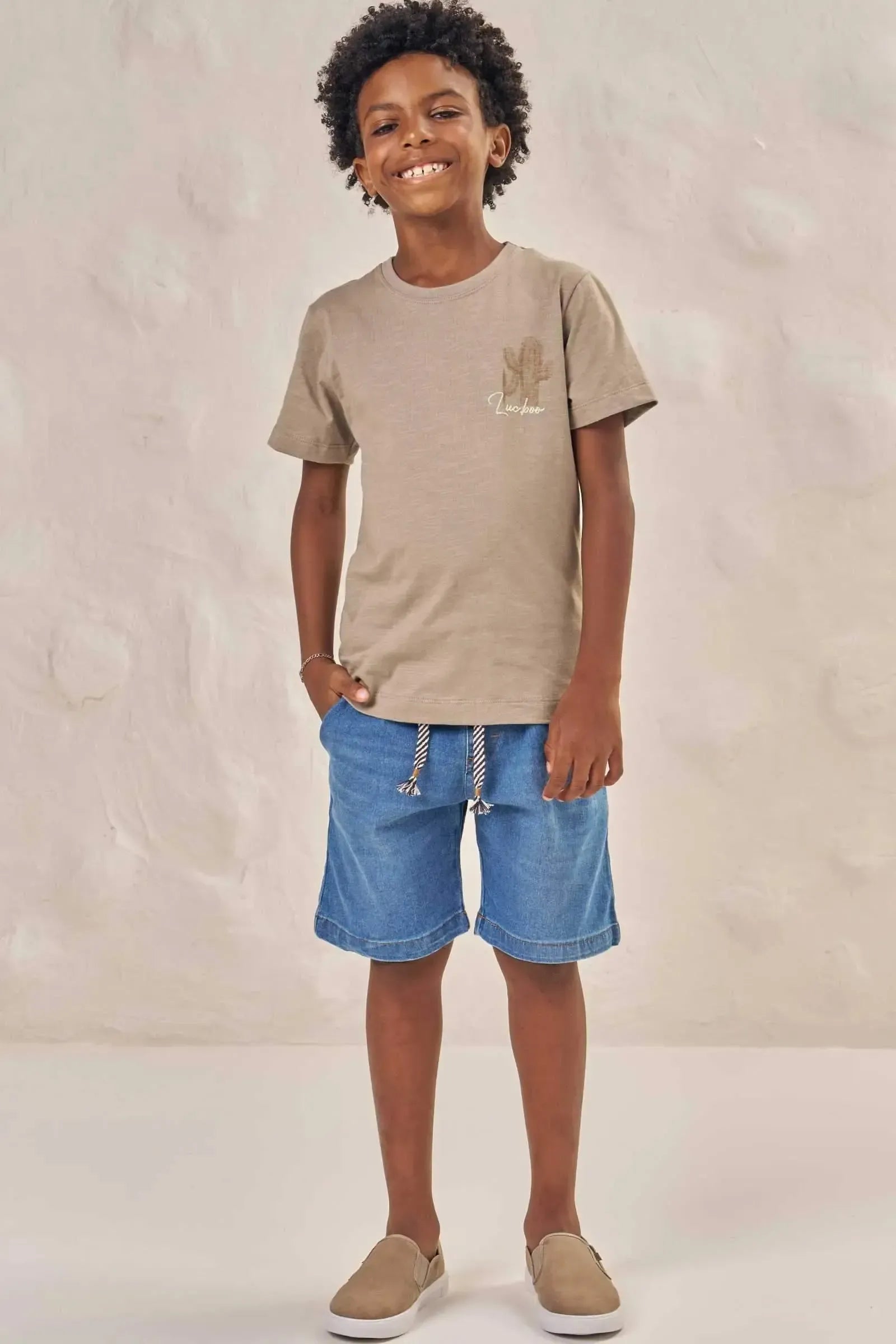 Camiseta em Malha 86547 LucBoo Infantil Menino