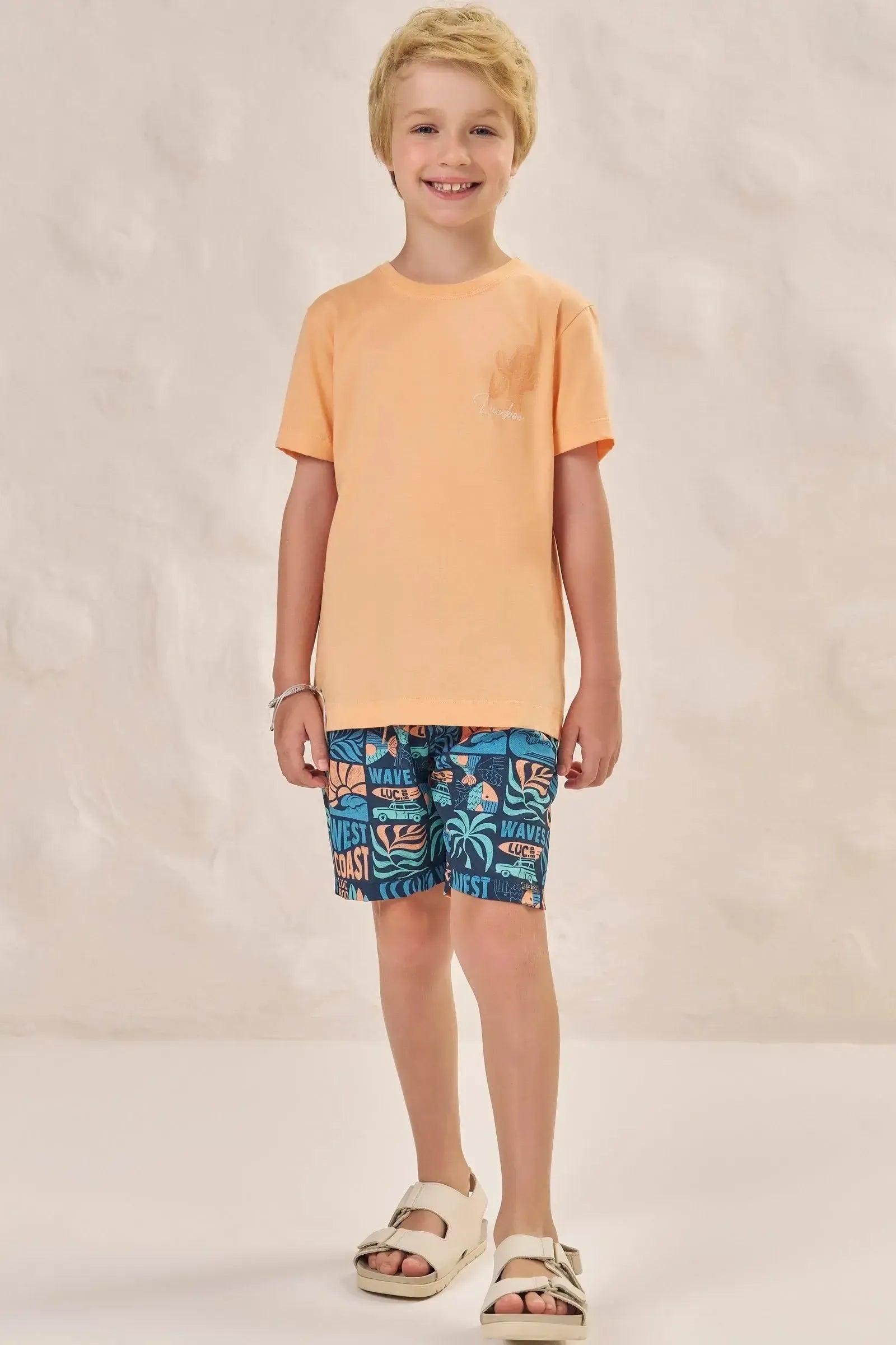 Camiseta em Malha 86547 LucBoo Infantil Menino