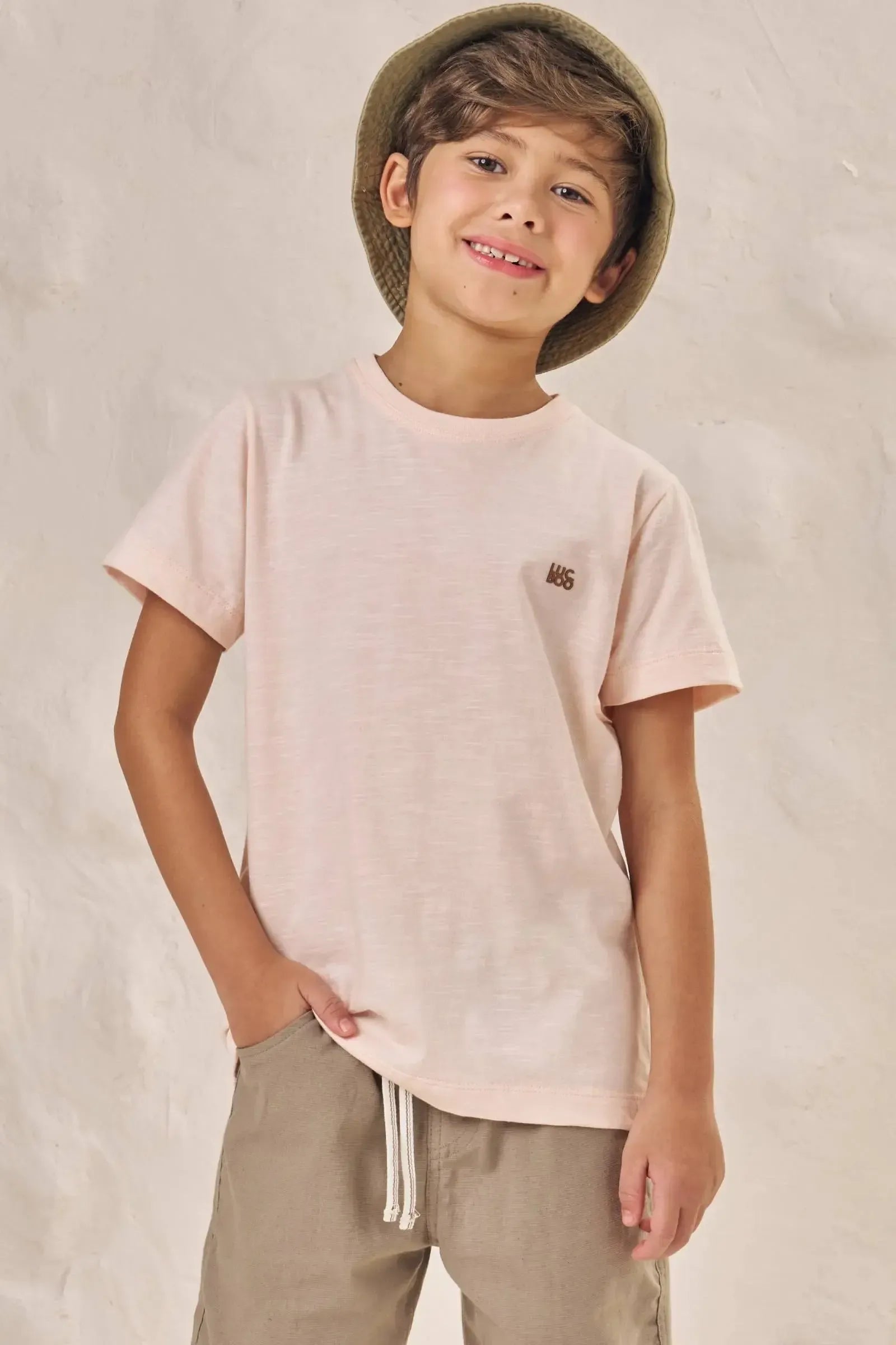 Camiseta em Malha Flamê 86546 LucBoo Infantil Menino