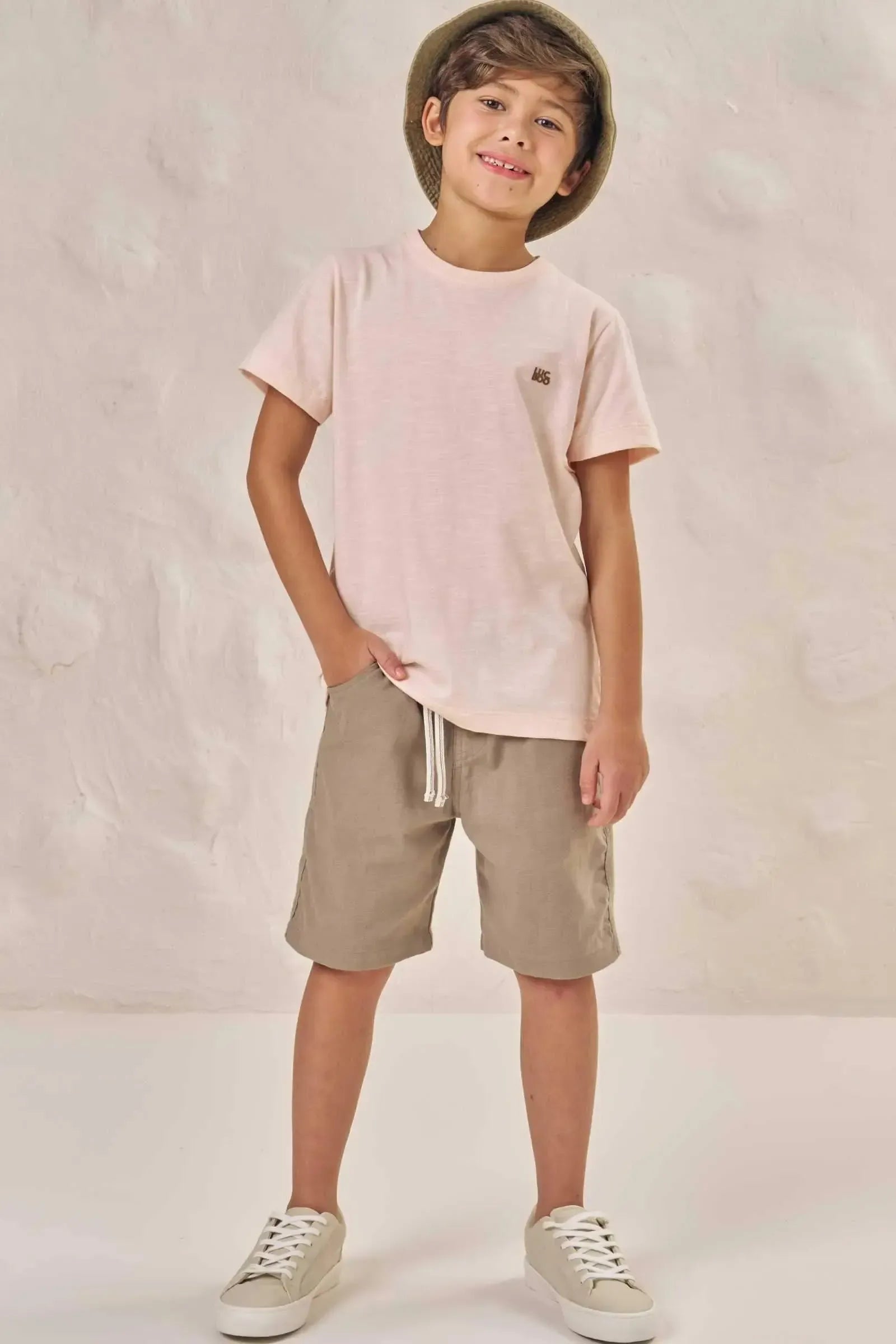 Camiseta em Malha Flamê 86546 LucBoo Infantil Menino