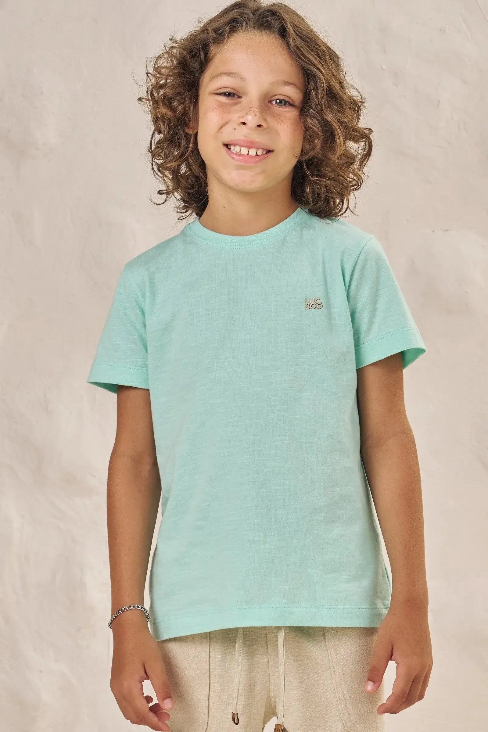 Camiseta em Malha Flamê 86546 LucBoo Infantil Menino