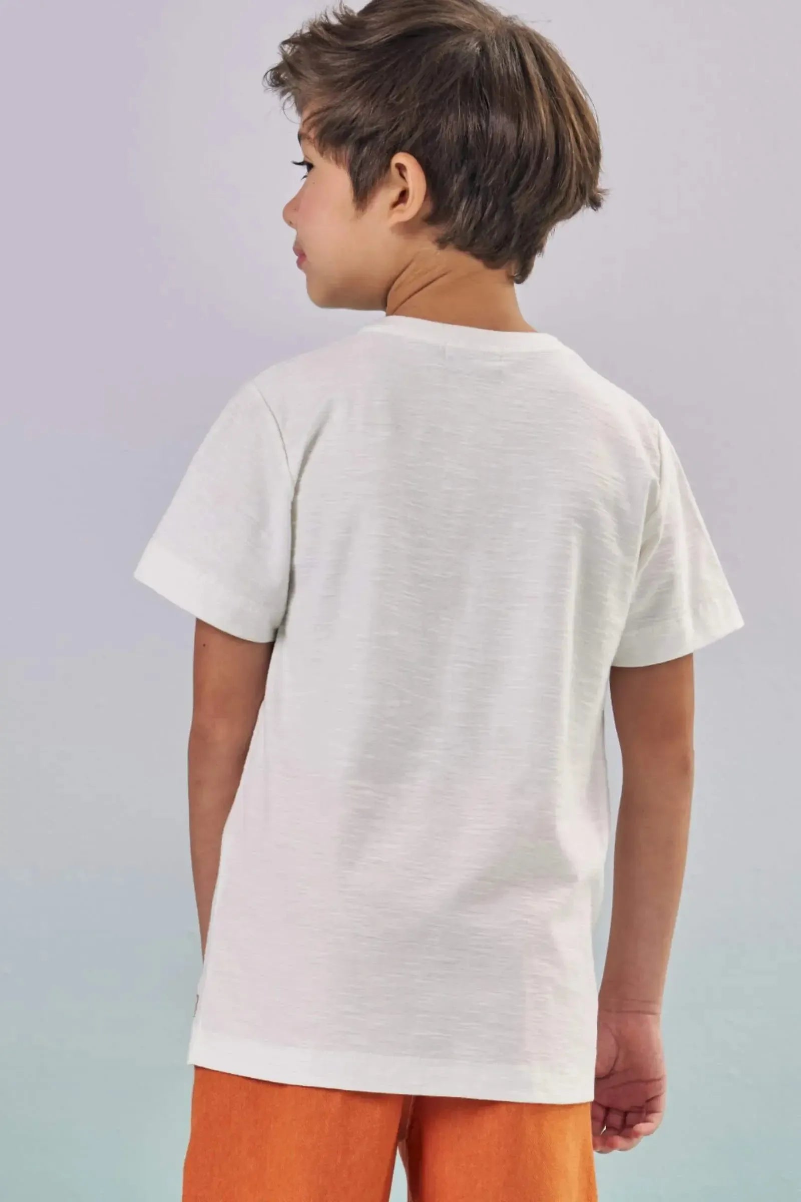 Camiseta em Malha Flamê 87282 LucBoo Infantil Menino