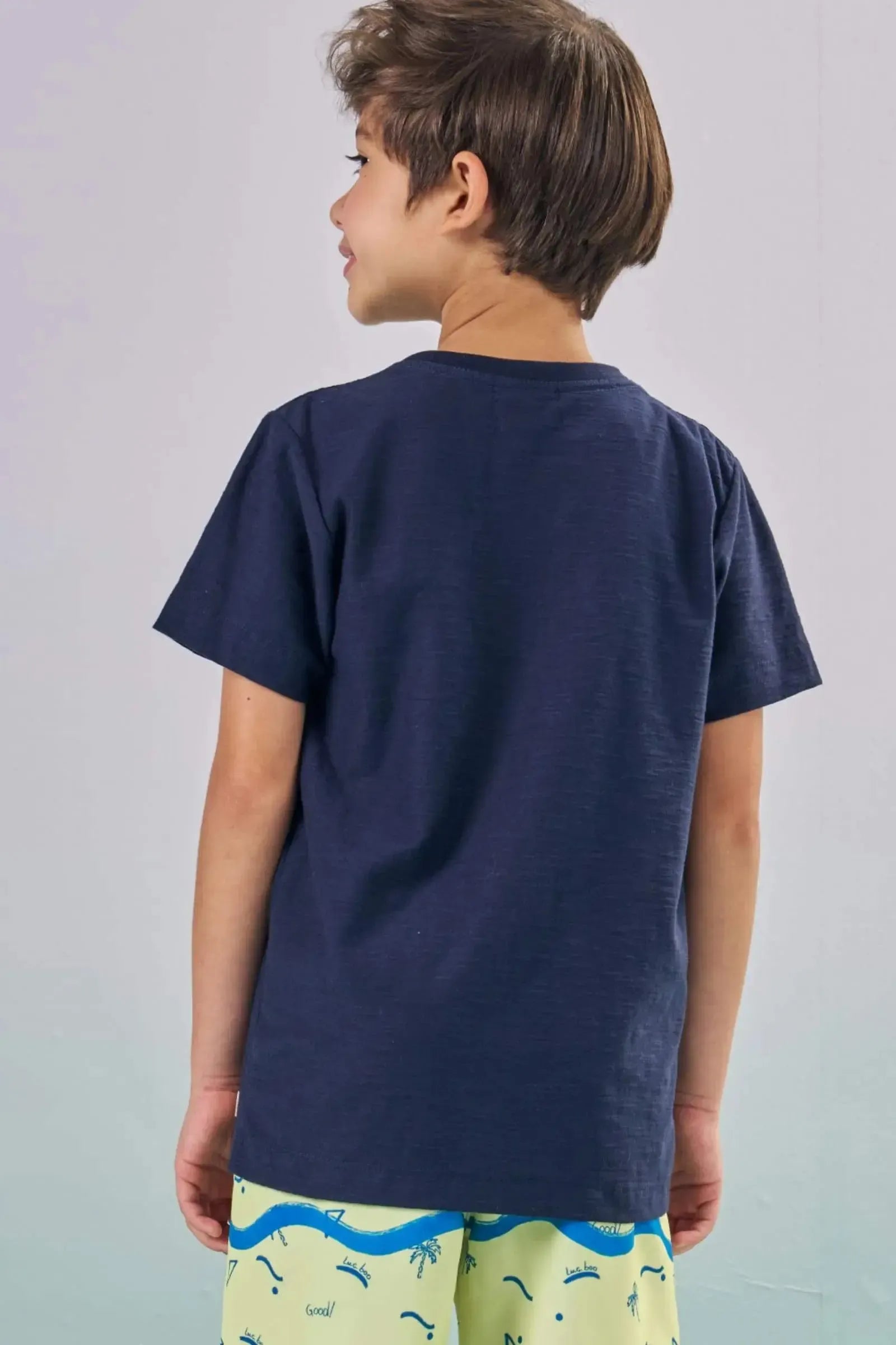 Camiseta em Malha Flamê 87282 LucBoo Infantil Menino