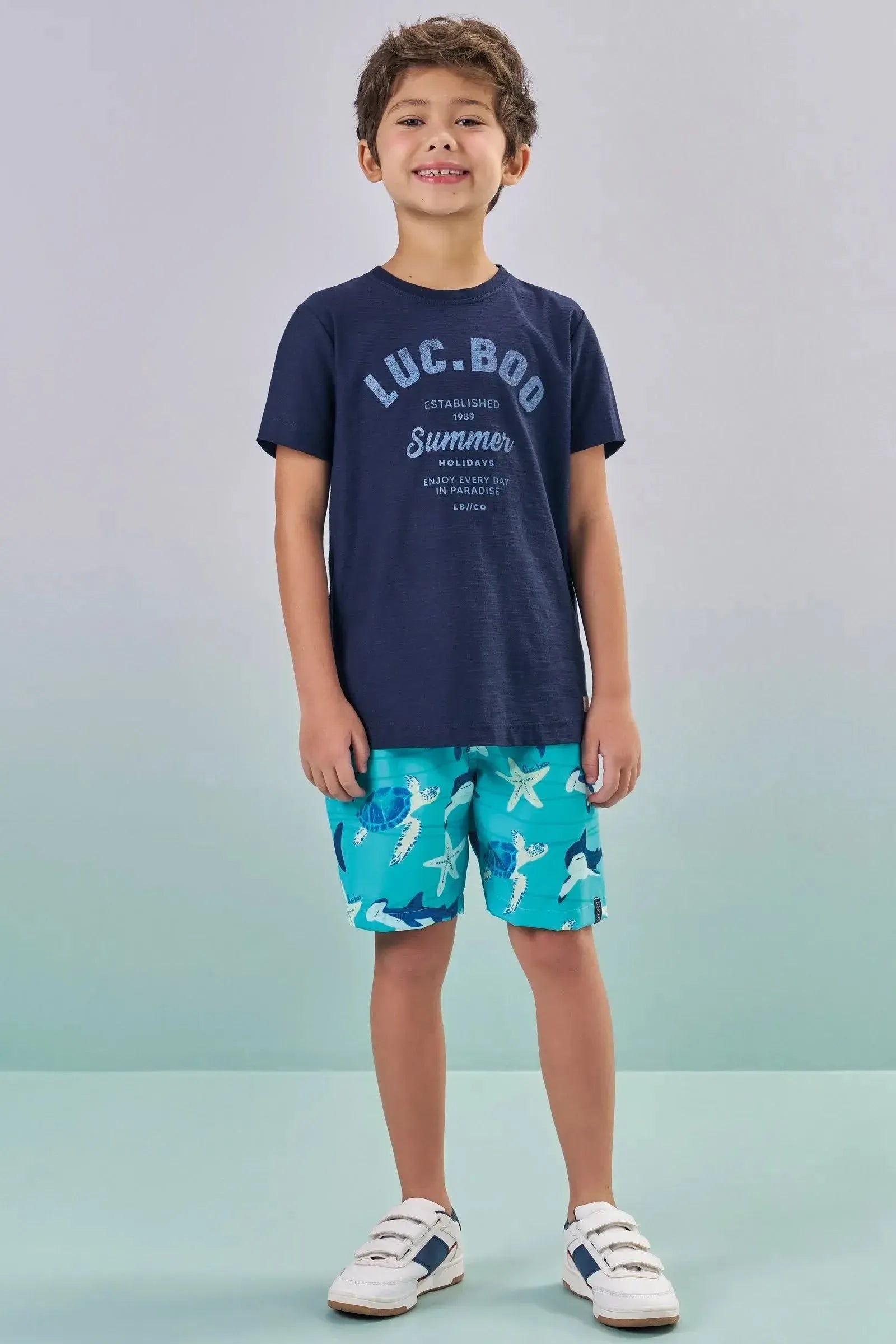 Camiseta em Malha Flamê 87282 LucBoo Infantil Menino