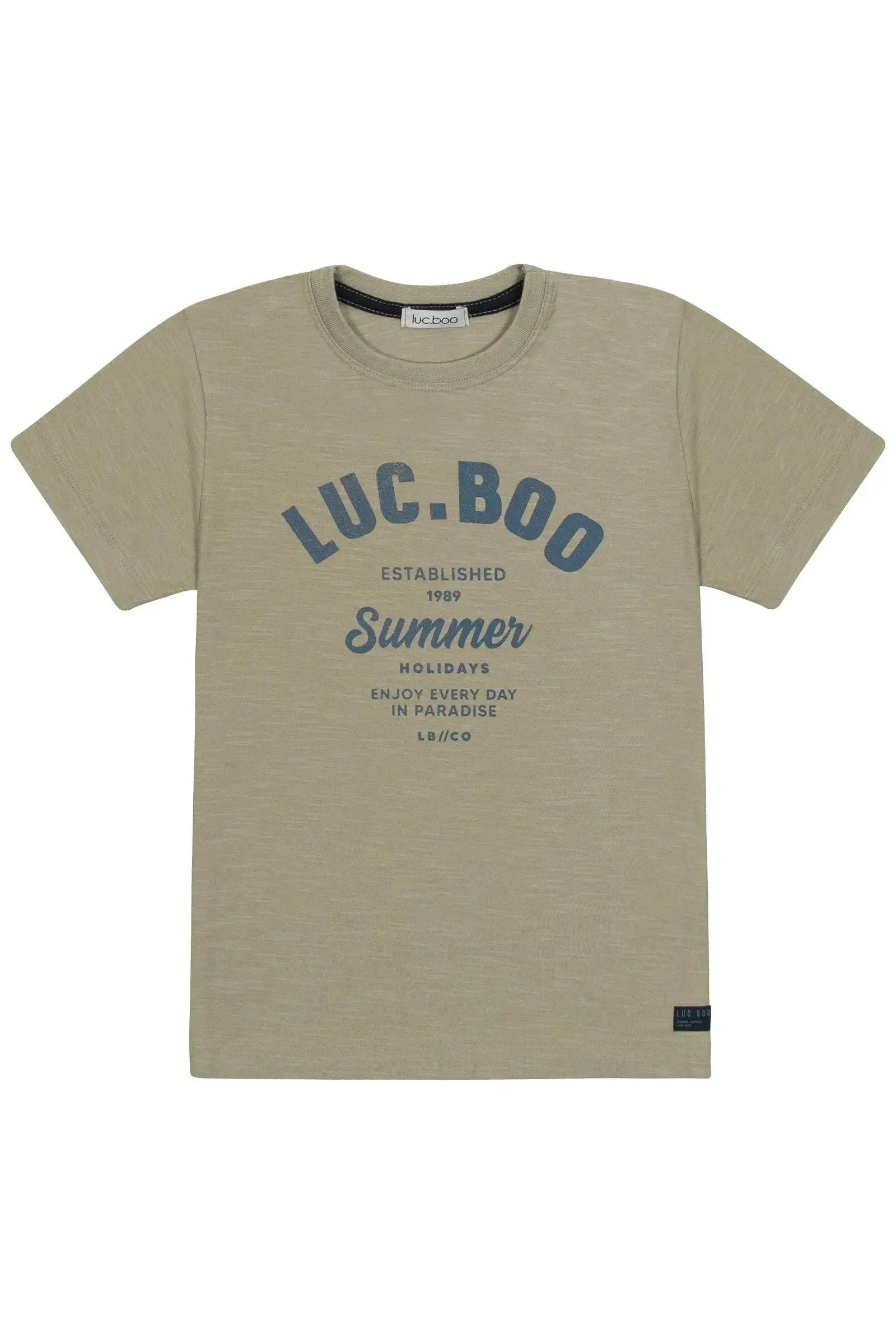 Camiseta em Malha Flamê 87282 LucBoo Infantil Menino