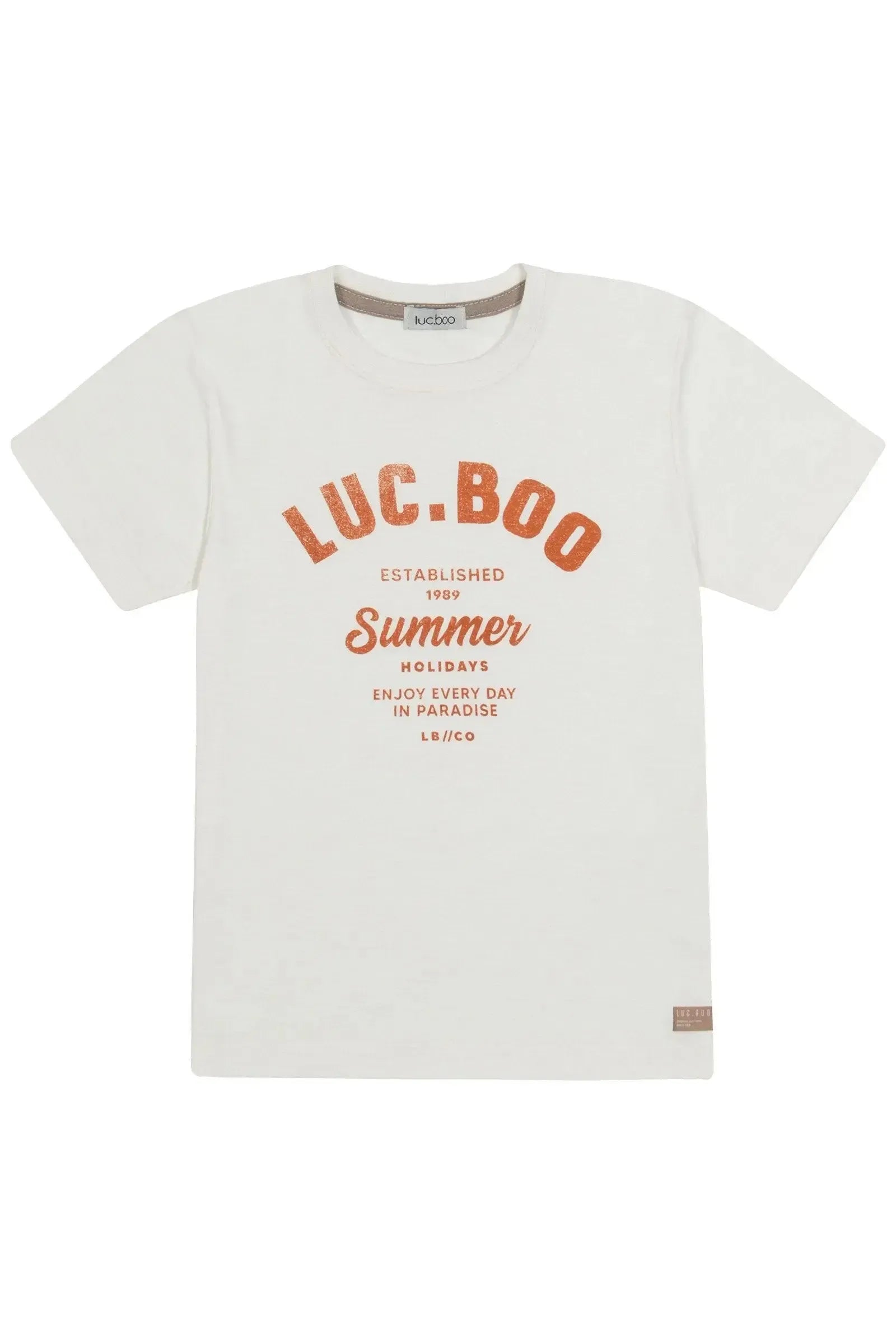 Camiseta em Malha Flamê 87282 LucBoo Infantil Menino