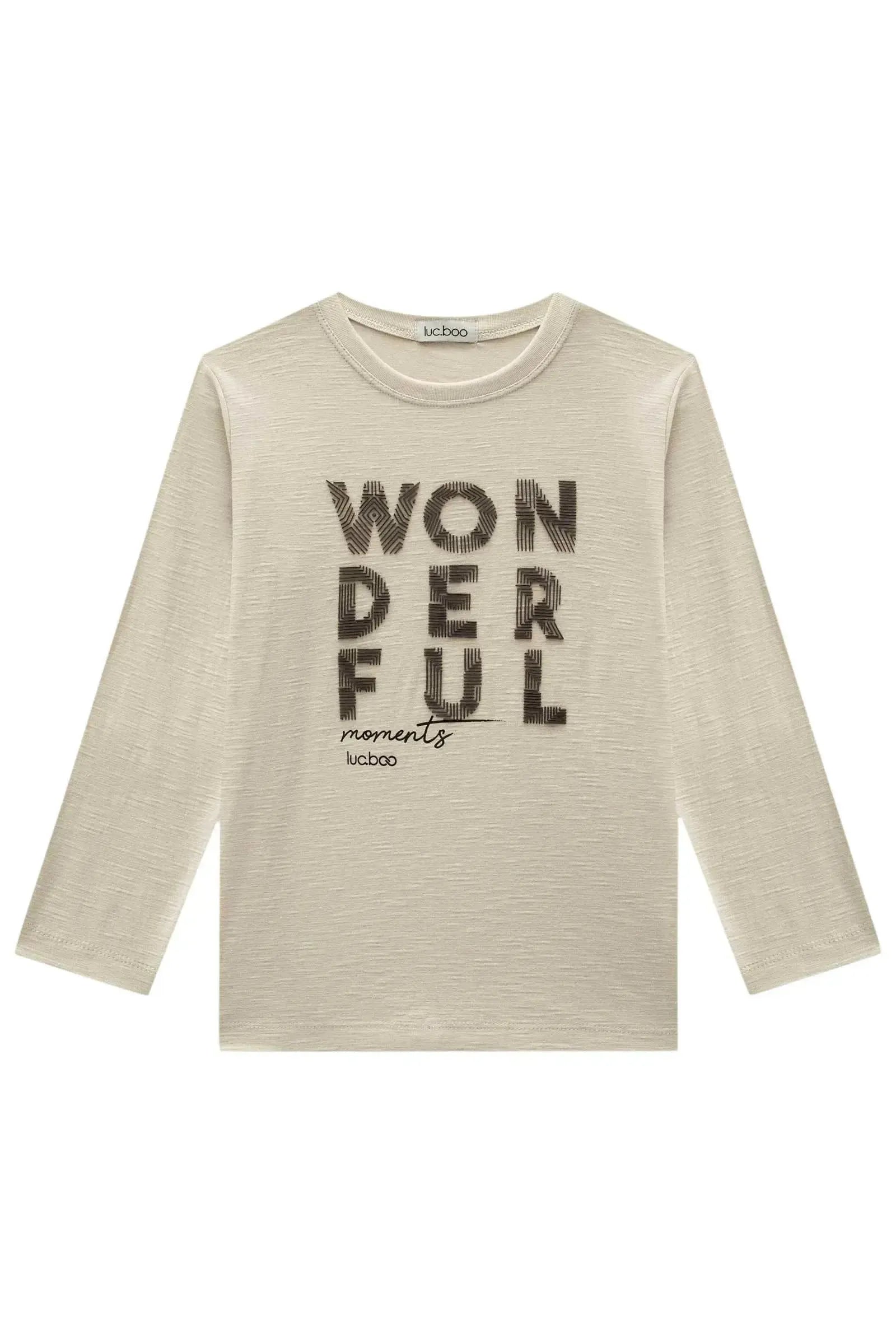 Camiseta em Malha Flamê 89263 LucBoo Infantil Menino