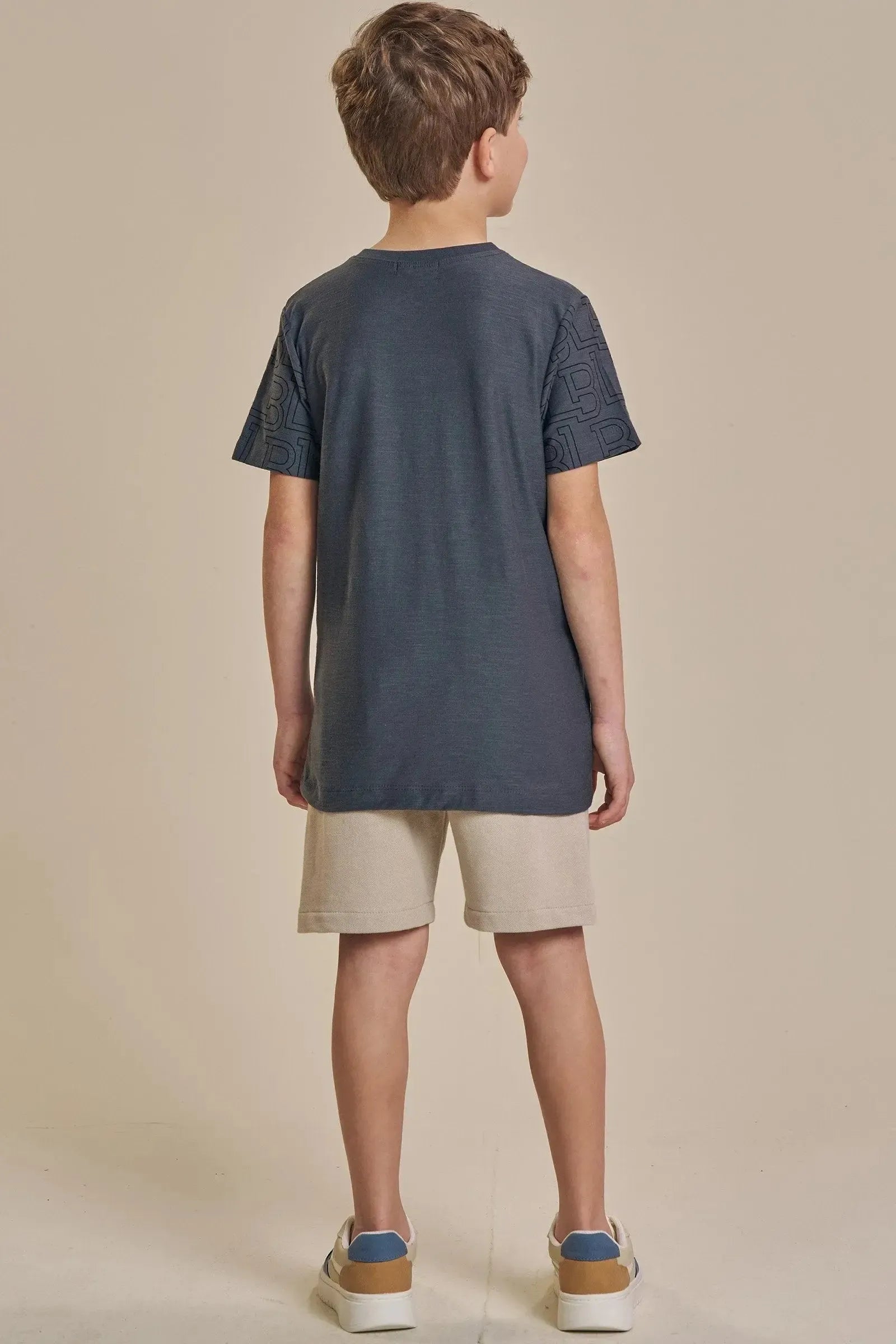 Camiseta em Malha Flamê 93522 LucBoo Infantil Menino