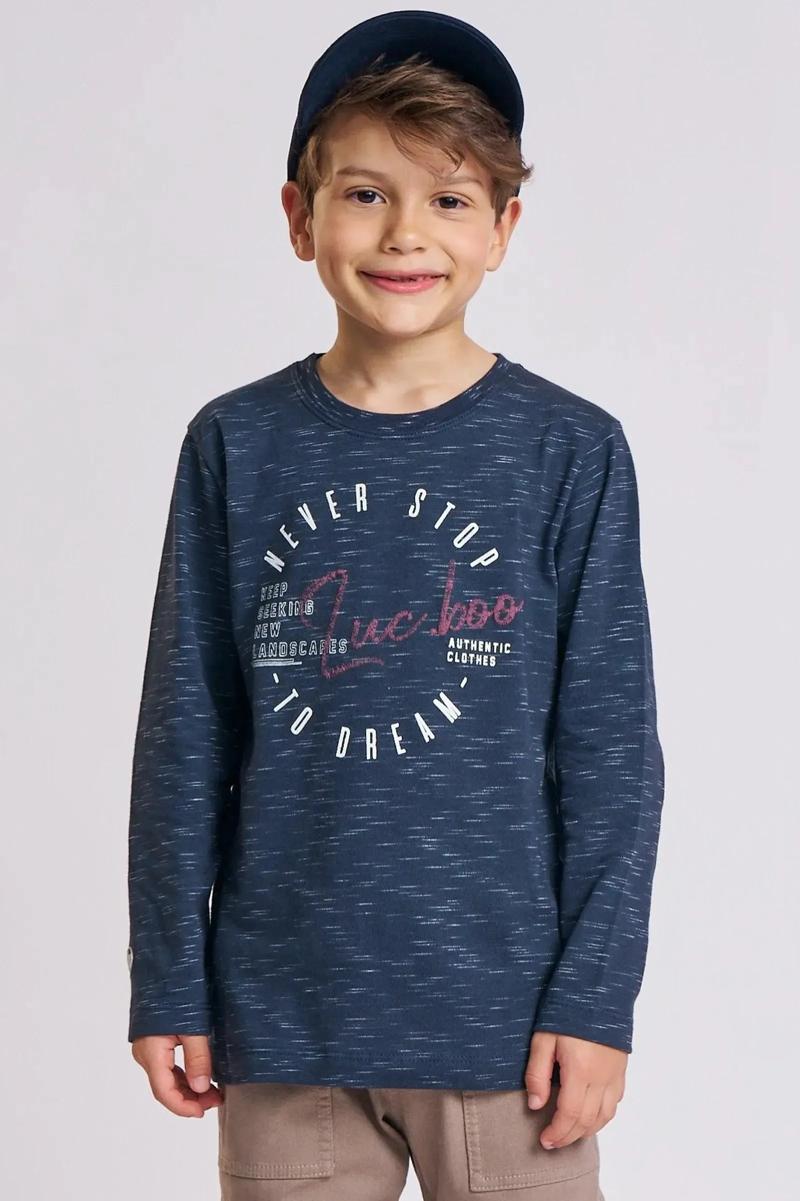 Camiseta em Malha Jet 89288 LucBoo Infantil Menino