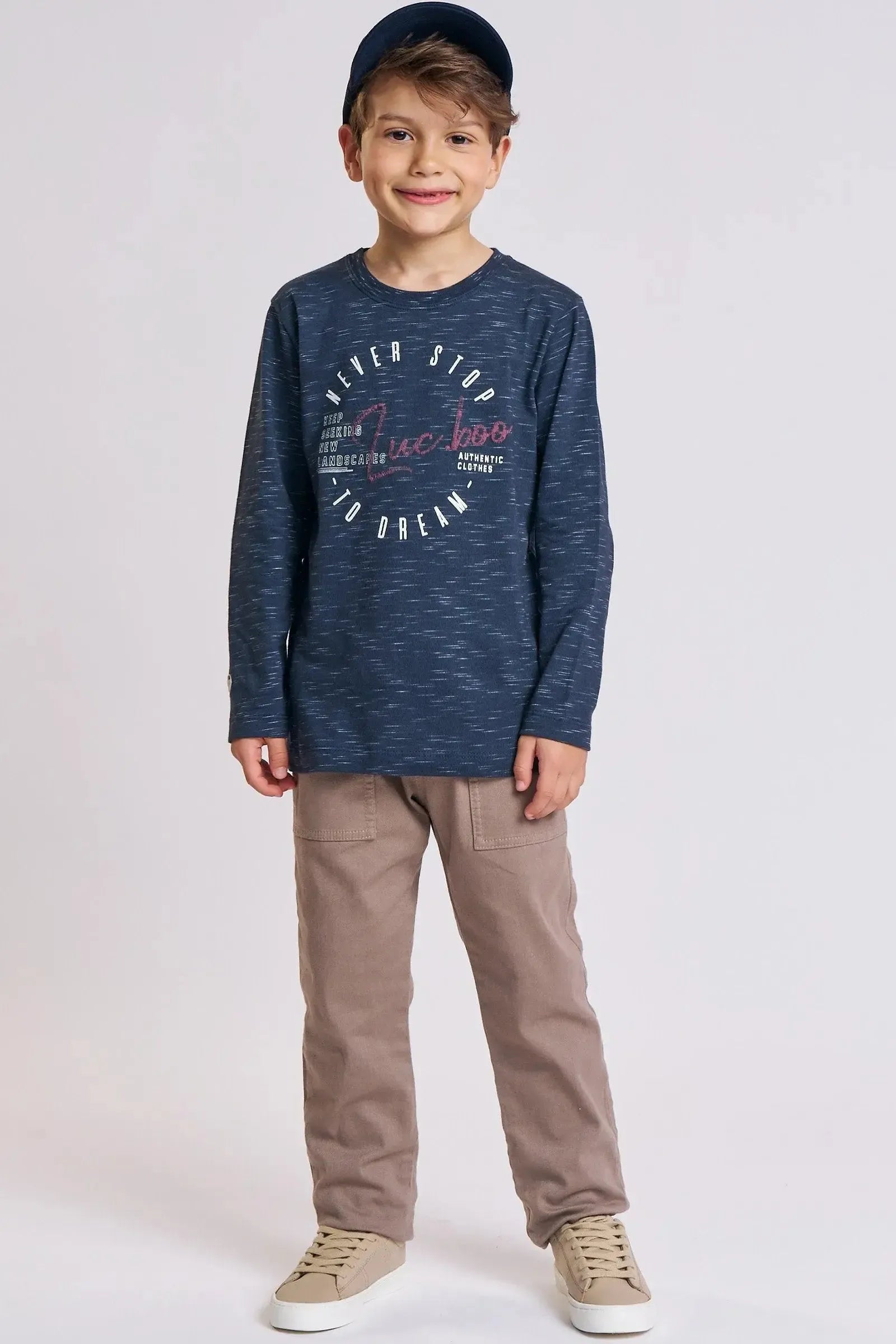 Camiseta em Malha Jet 89288 LucBoo Infantil Menino