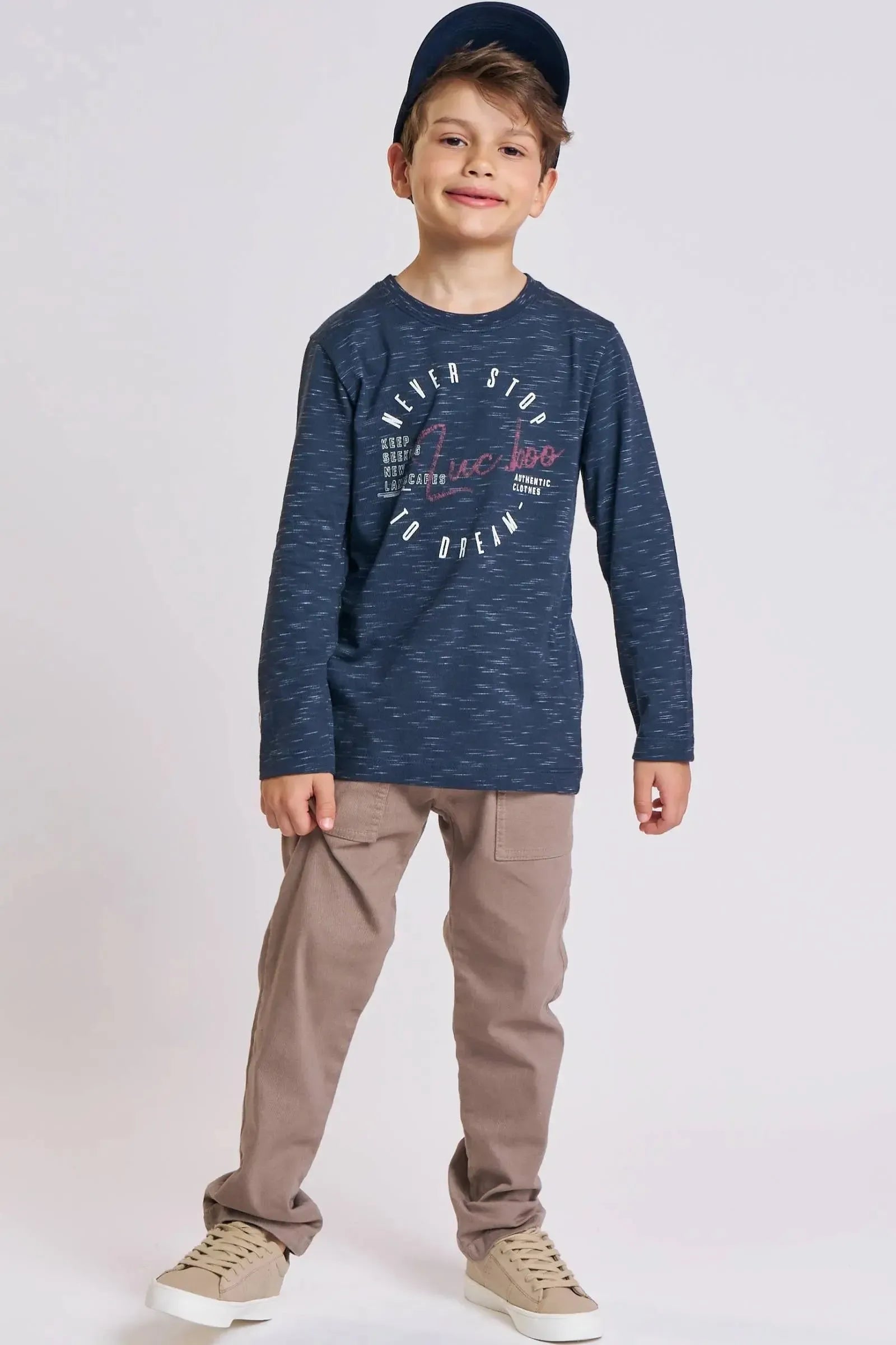 Camiseta em Malha Jet 89288 LucBoo Infantil Menino