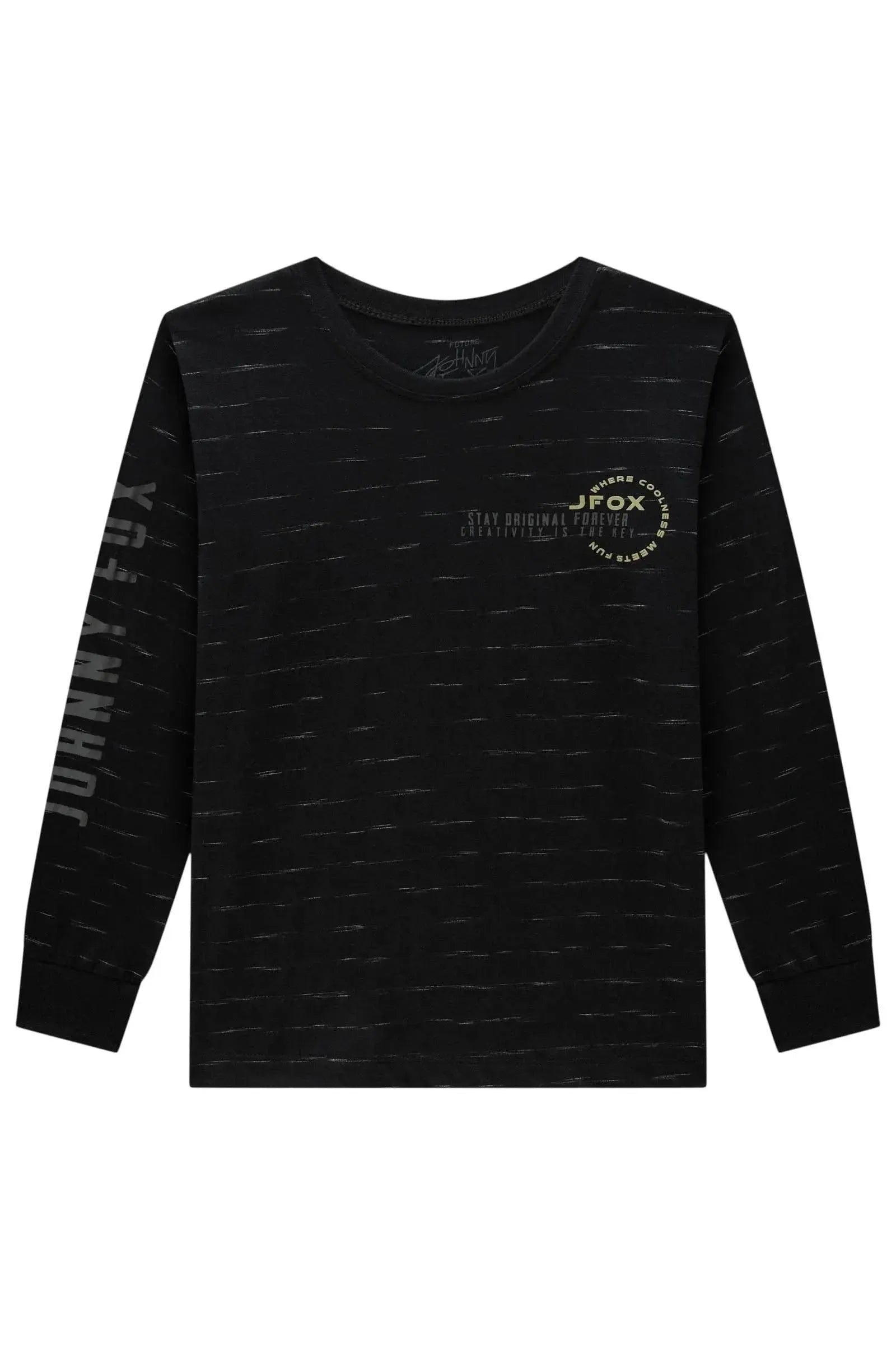 Camiseta em Malha Jet Listrada 89375 Johnny Fox Teen Menino