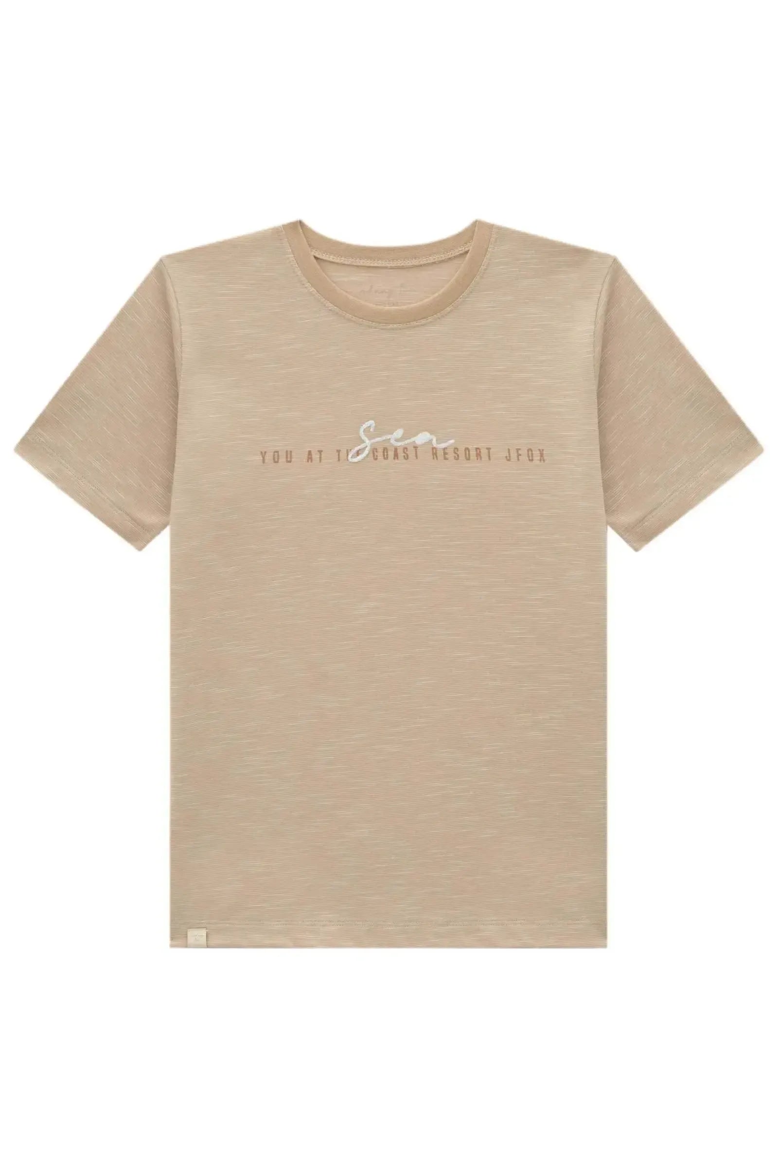 Camiseta em Malha Mesclada 95688 Johnny Fox Teen Menino